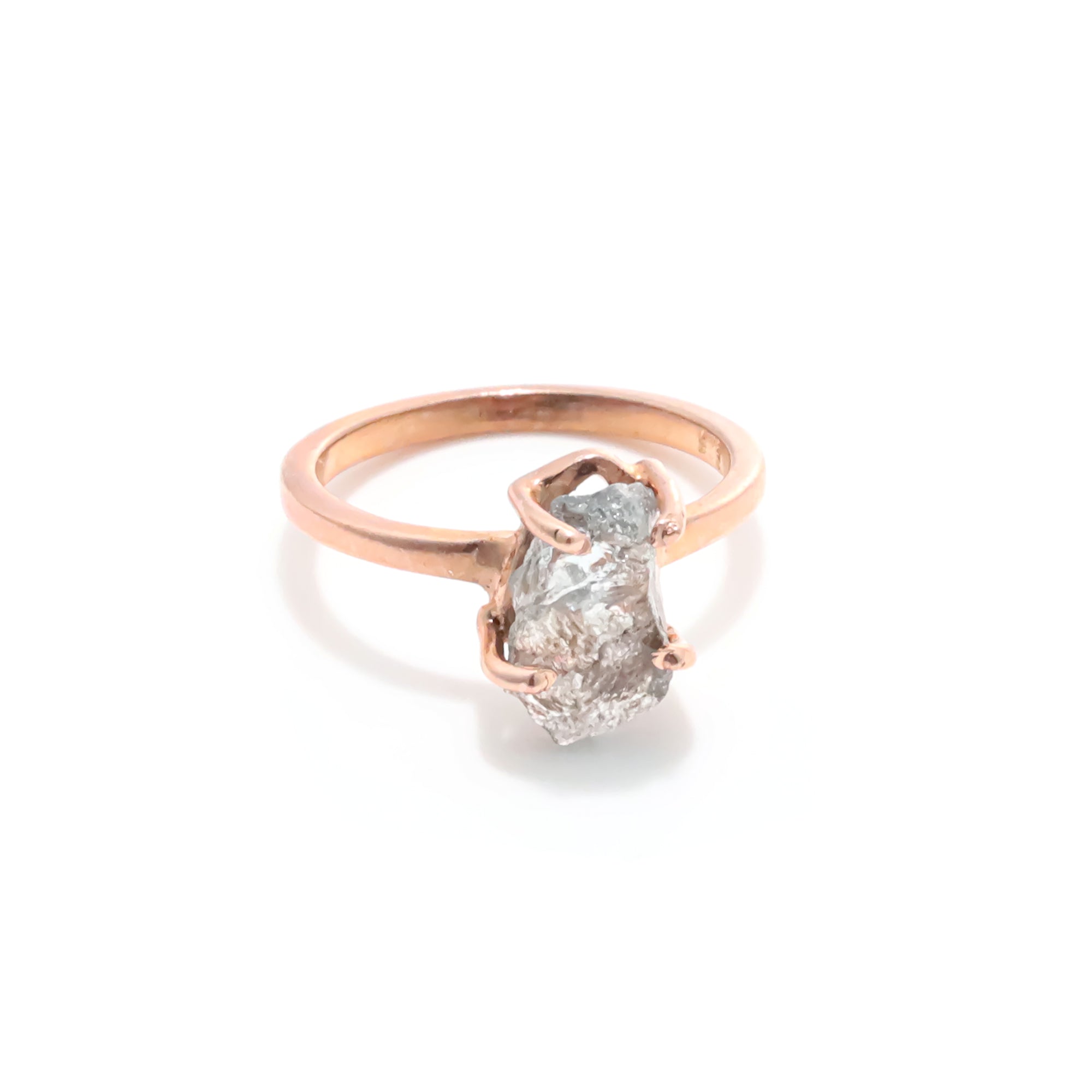 Raw Moss Aquamarine Ring in 925 Sterling Silver Rough Gemstone Ring Handmade March Birthstone Jewelry