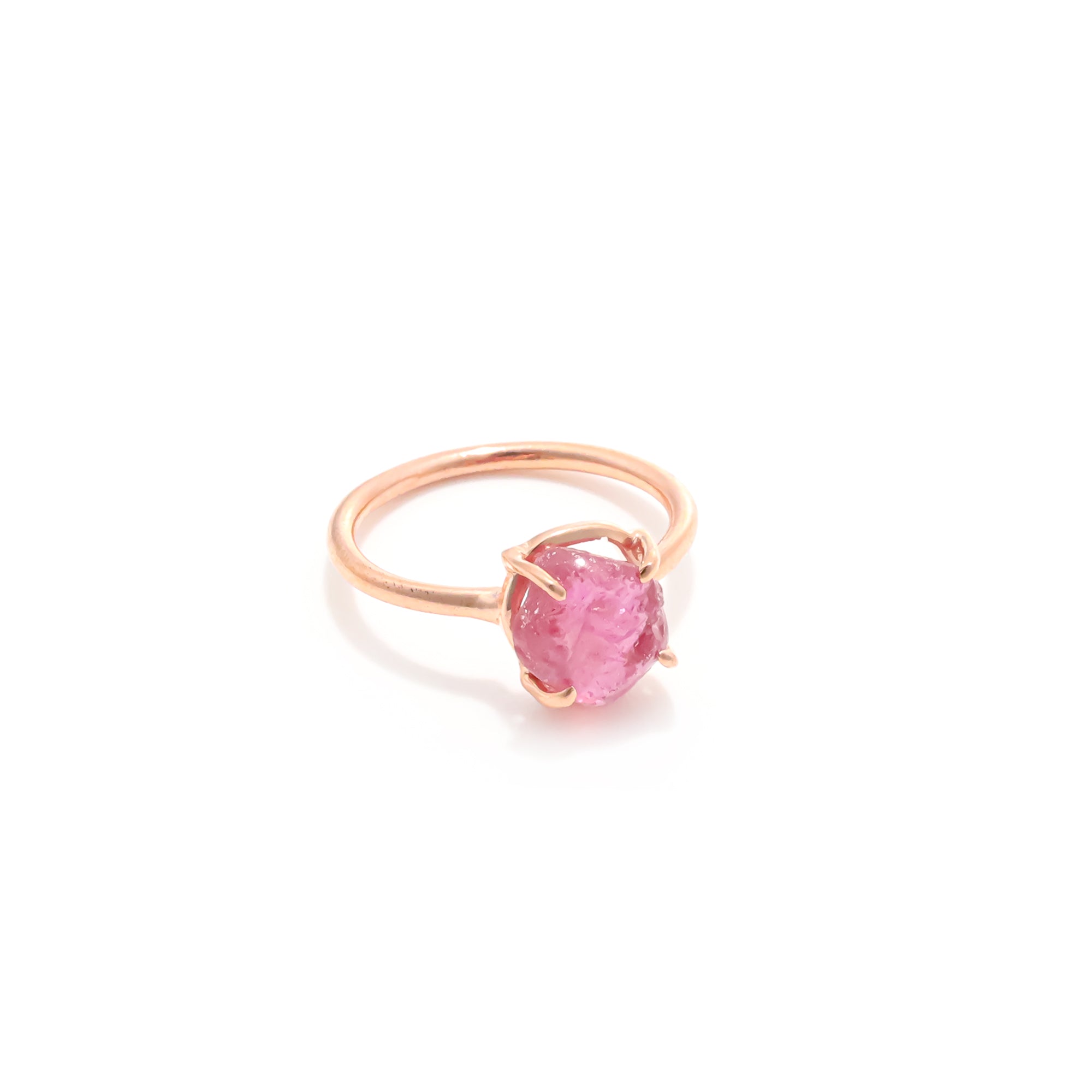 Raw Glass Filled Ruby Ring in 925 Sterling Silver Rough Gemstone Ring Handmade