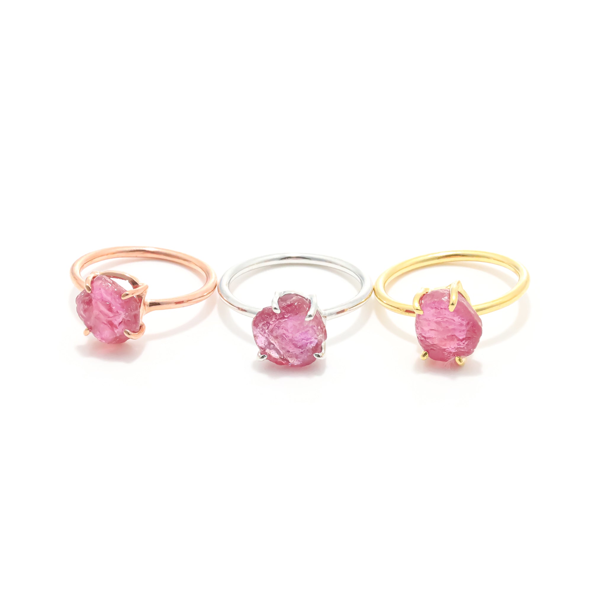 Raw Glass Filled Ruby Ring in 925 Sterling Silver Rough Gemstone Ring Handmade