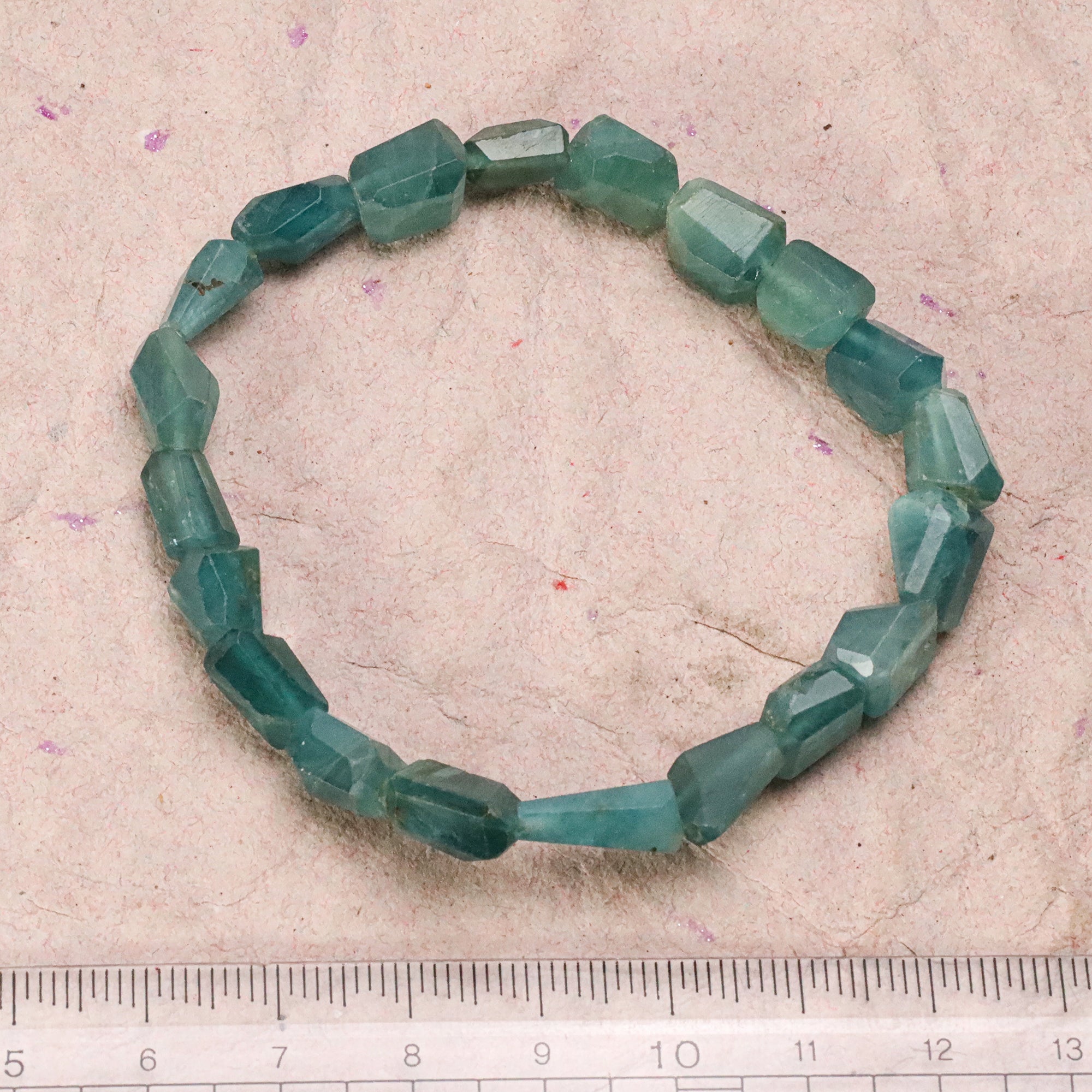 Natural Grandidierite Bracelet Fancy Faceted Gemstone Beads Handmade 68 Ct