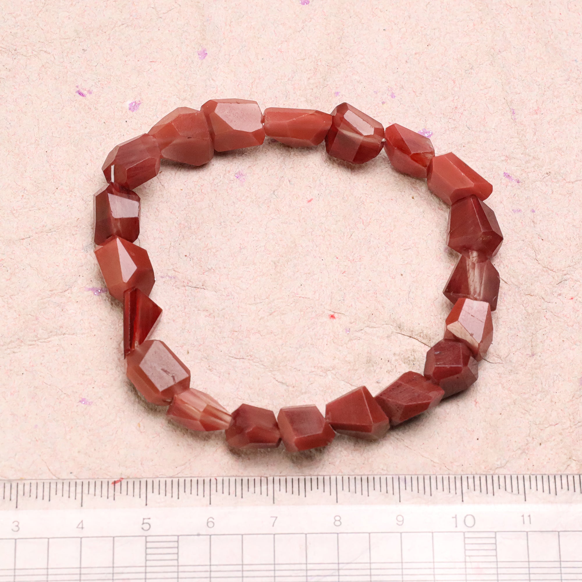 Natural Andesine Faceted Tumble Bracelet Handmade Gemstone Bracelet 72 Ct