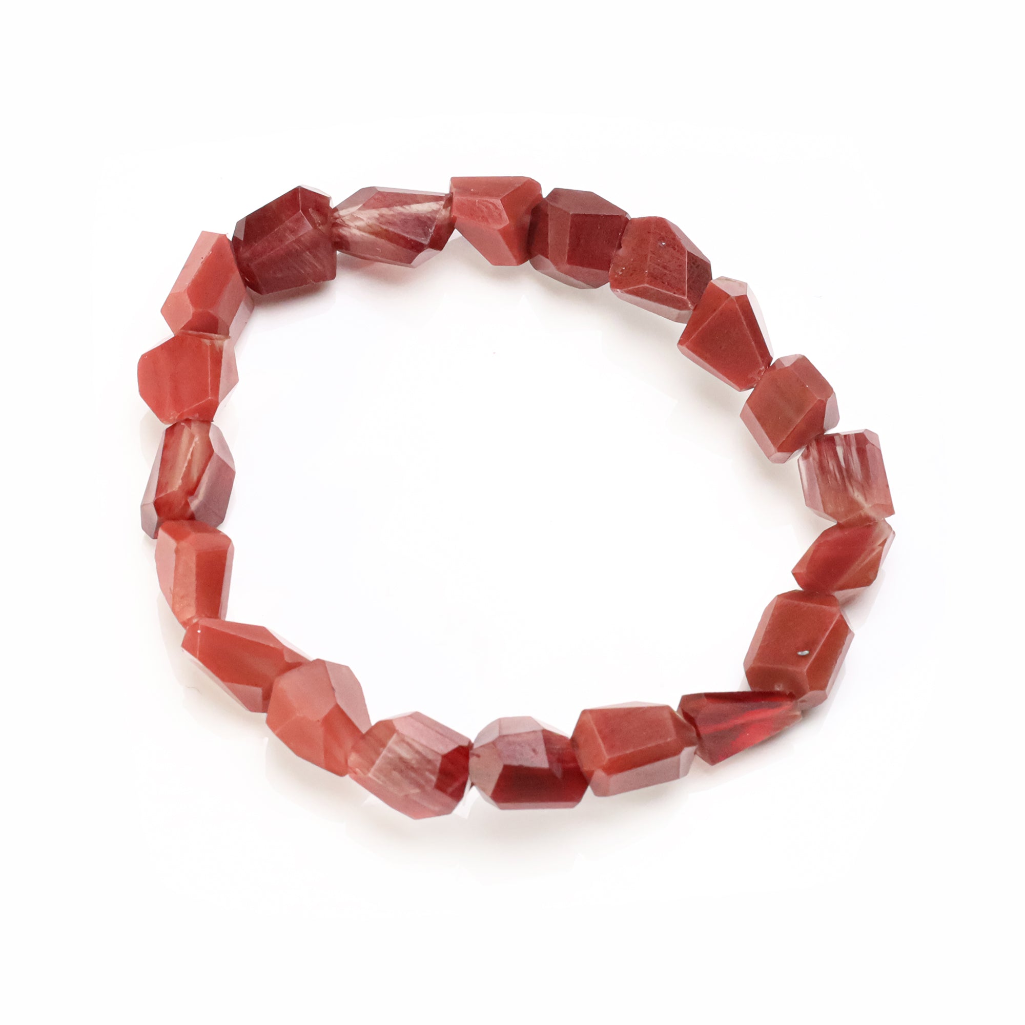 Natural Andesine Faceted Tumble Bracelet Handmade Gemstone Bracelet 72 Ct