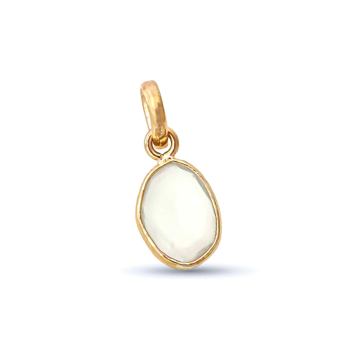 Ceylon Moonstone Rose Cut Pendant Medium Natural Moonstone Pendant 925 Sterling Silver Handmade Jewelry Gift