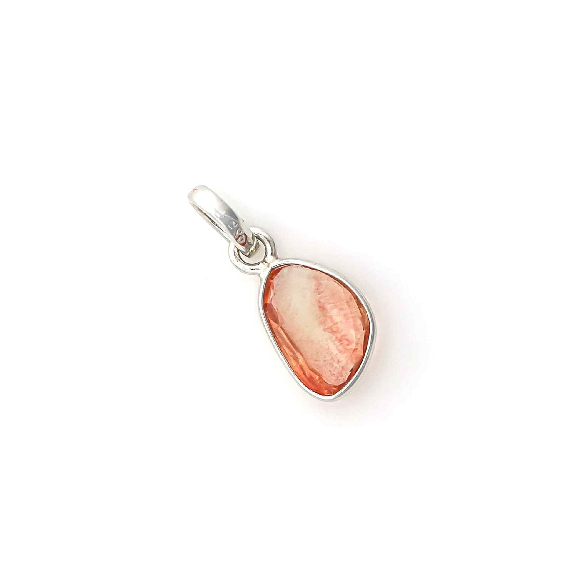 Oregon Sunstone Rose Cut Pendant Medium Natural Sunstone Pendant 925 Sterling Silver Handmade Jewelry Gift