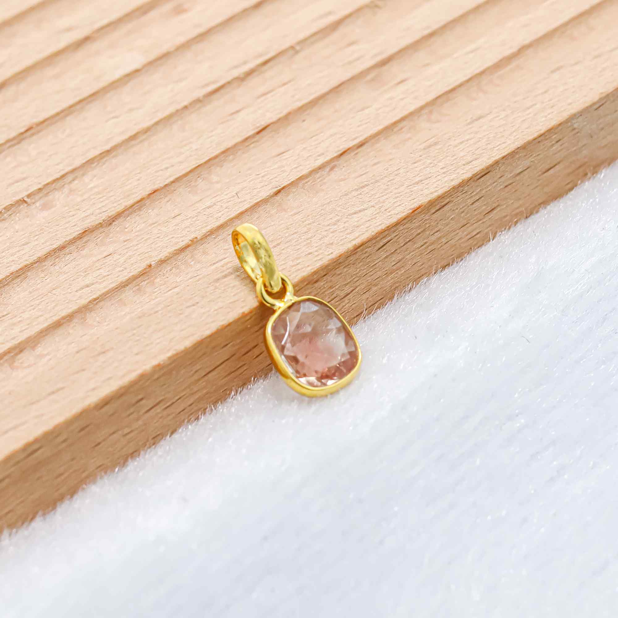 Oregon Sunstone Rose Cut Pendant Medium Natural Sunstone Pendant 925 Sterling Silver Handmade Jewelry Gift