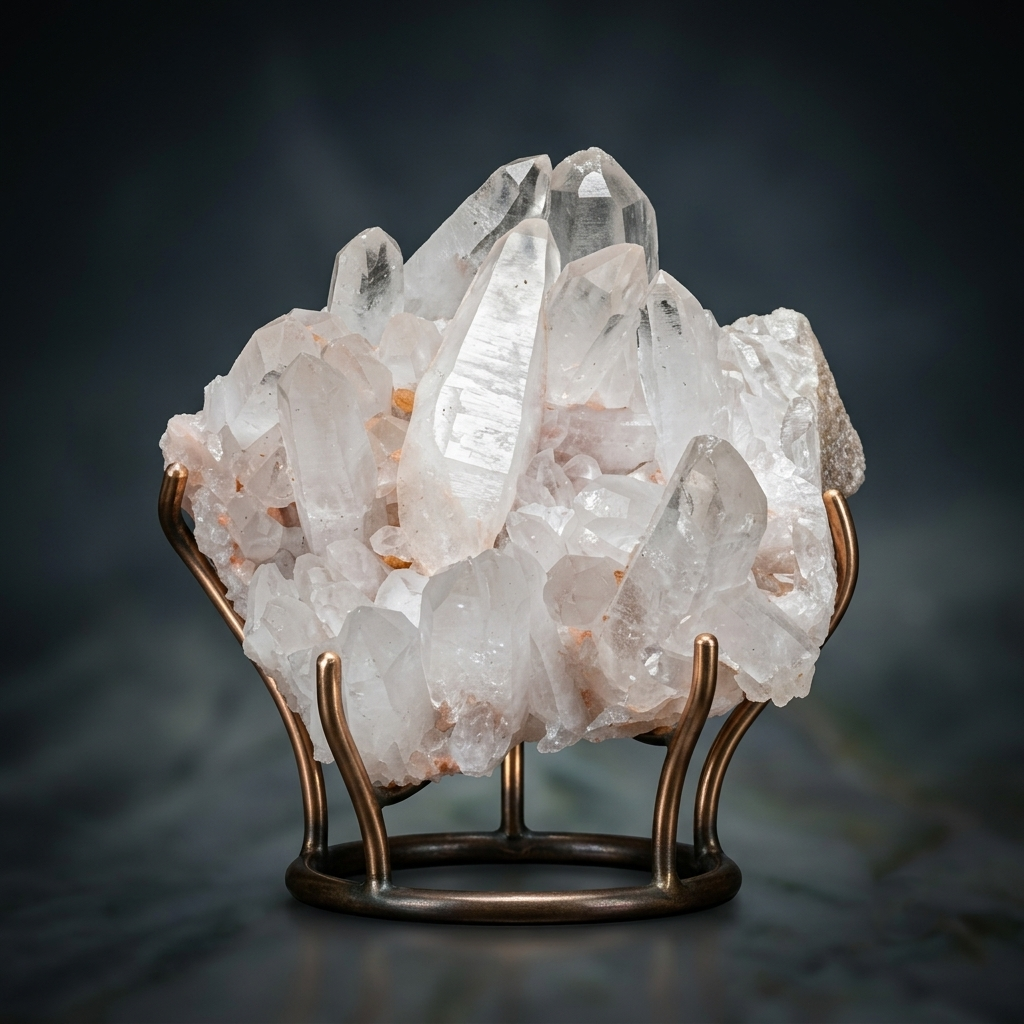 White Samadhi Quartz Cluster Natural Himalayan Raw Crystal Healing Display Piece