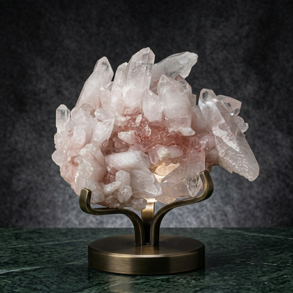 Large Pink Quartz Crystal Cluster 980g Natural Himalayan Healing Stone