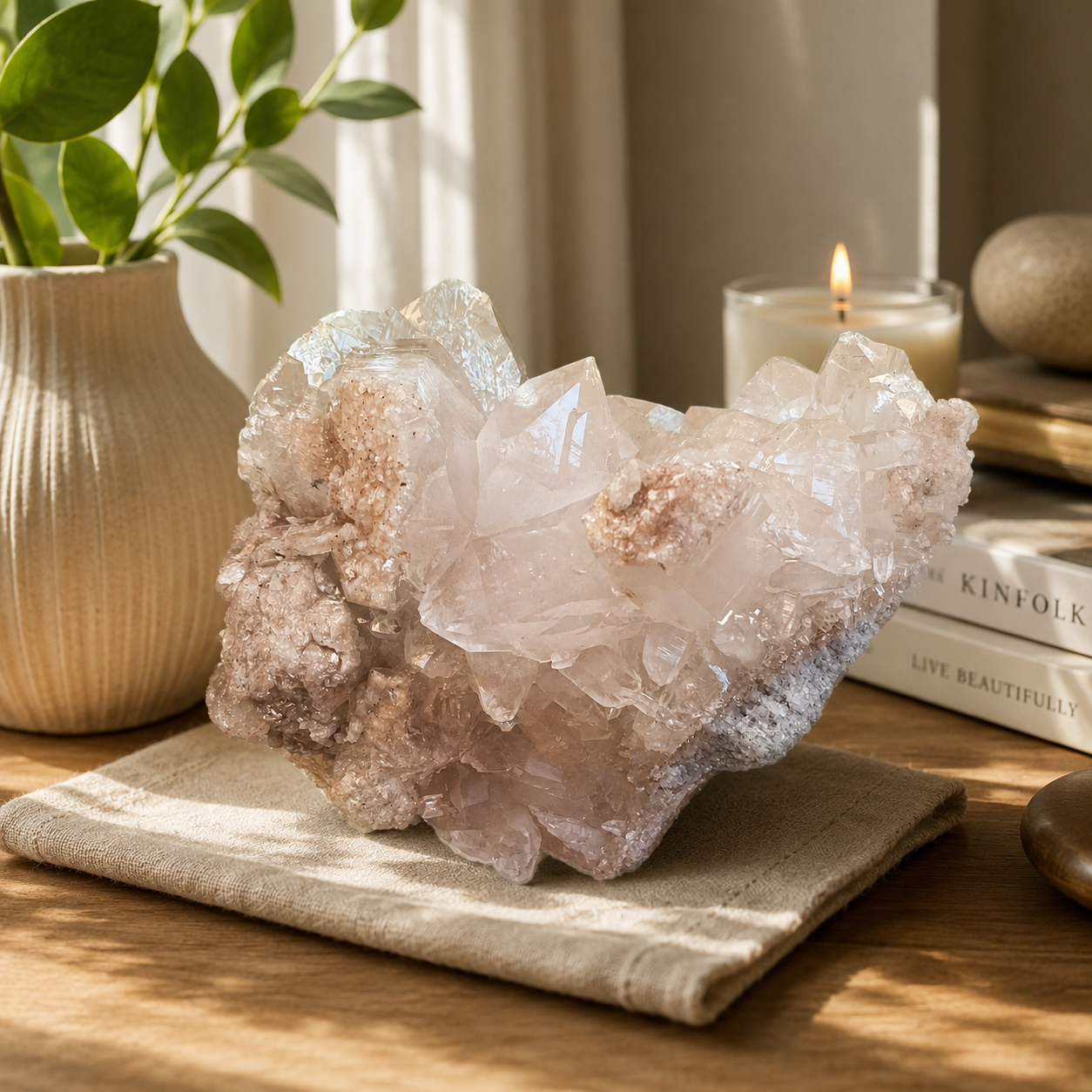 Natural Himalayan White Quartz Cluster 420g Healing Crystal