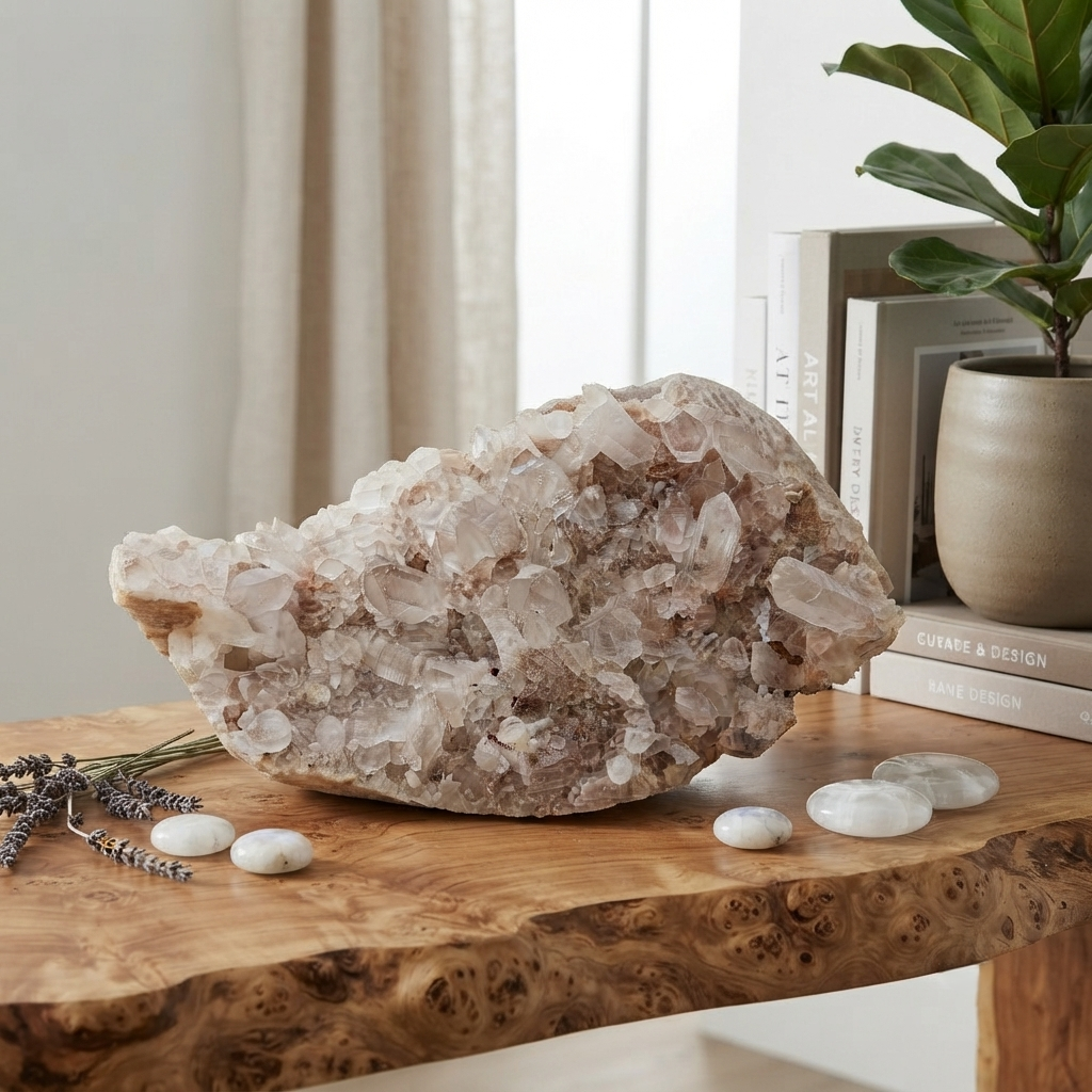 Natural Pink Quartz Himalayan Cluster Raw Collector Display Mineral