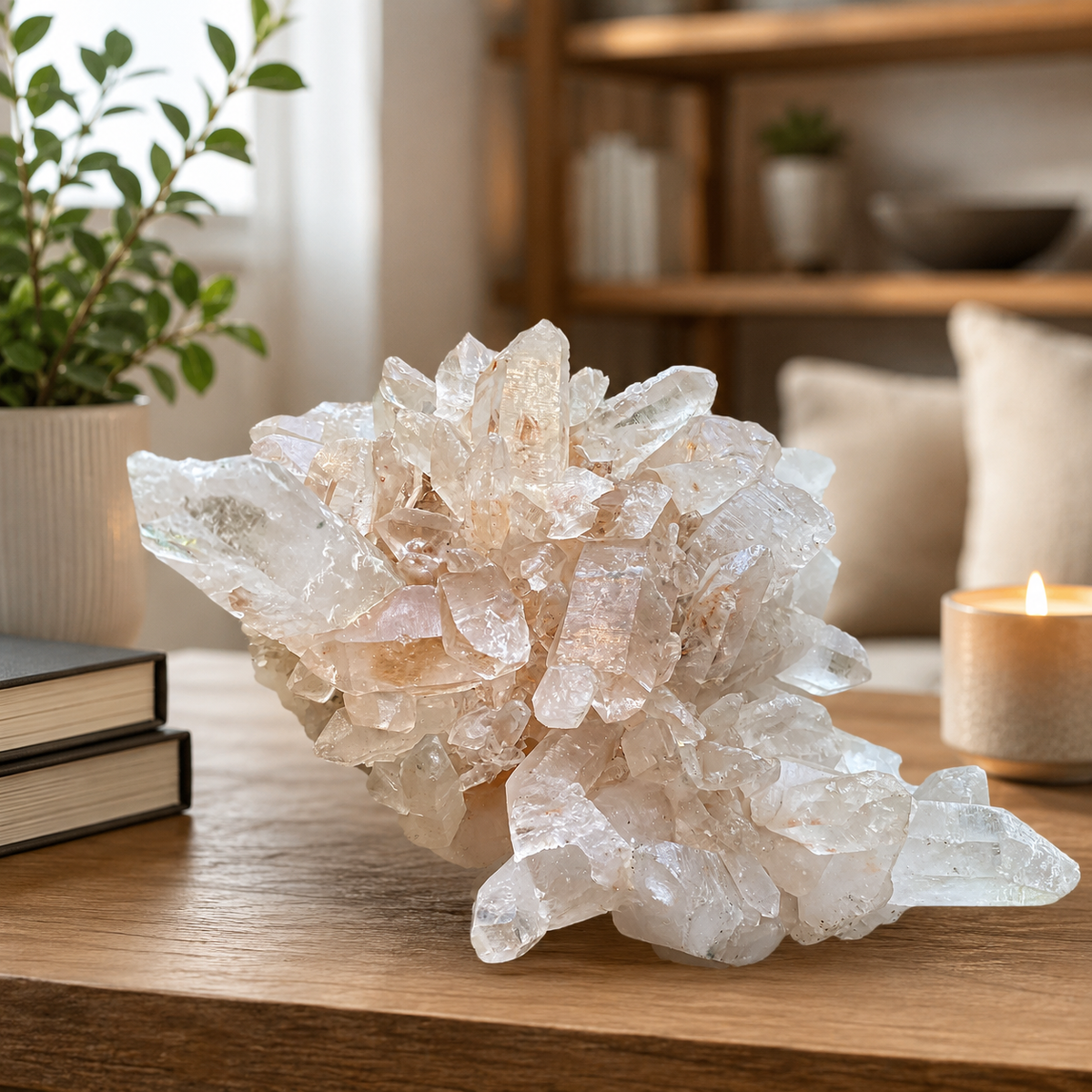 1665g Pink Himalayan Quartz Natural Cluster Collector Mineral Specimen