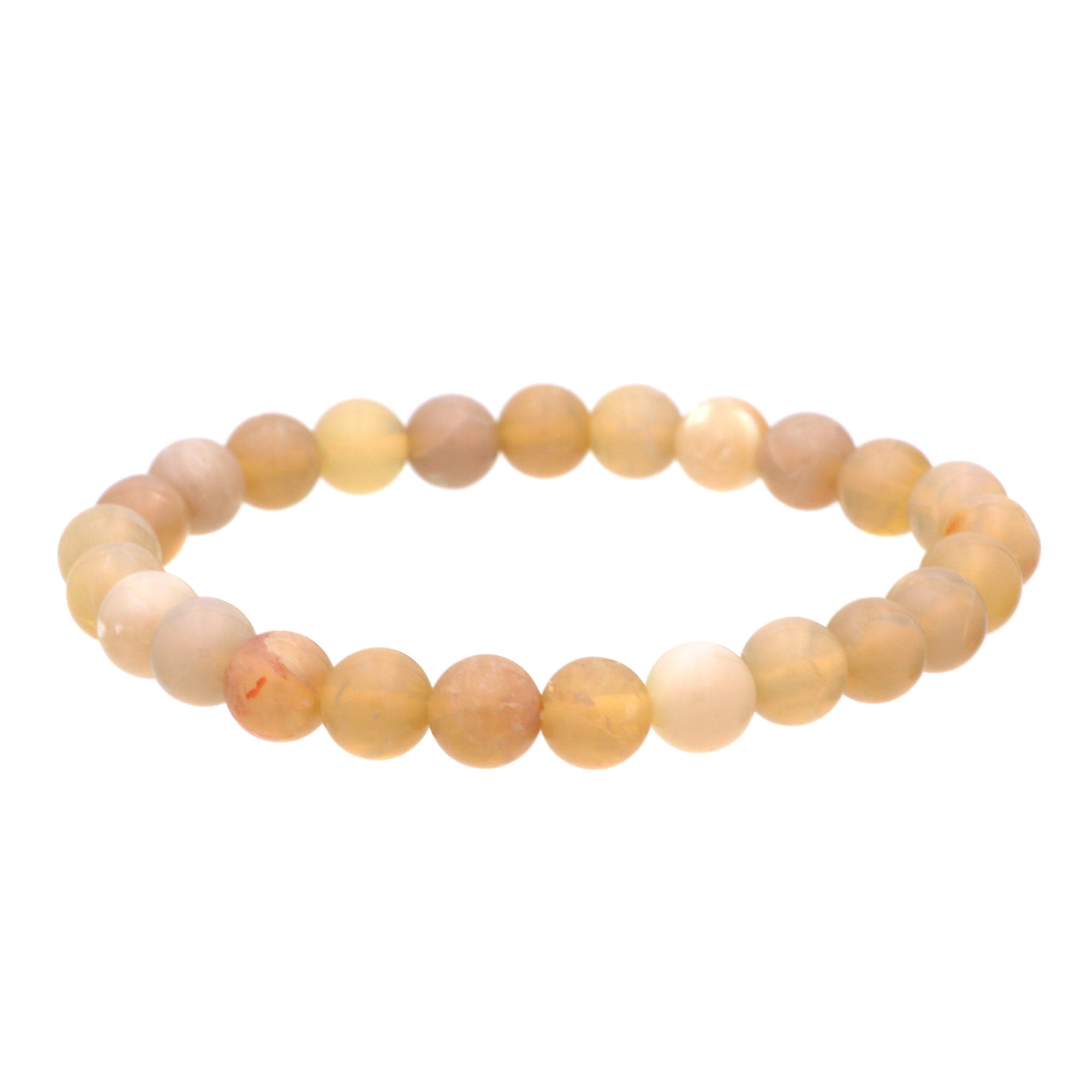 Australian Opal Classic Bracelet Polished Round Gemstone Beads Handmade 68 Ct