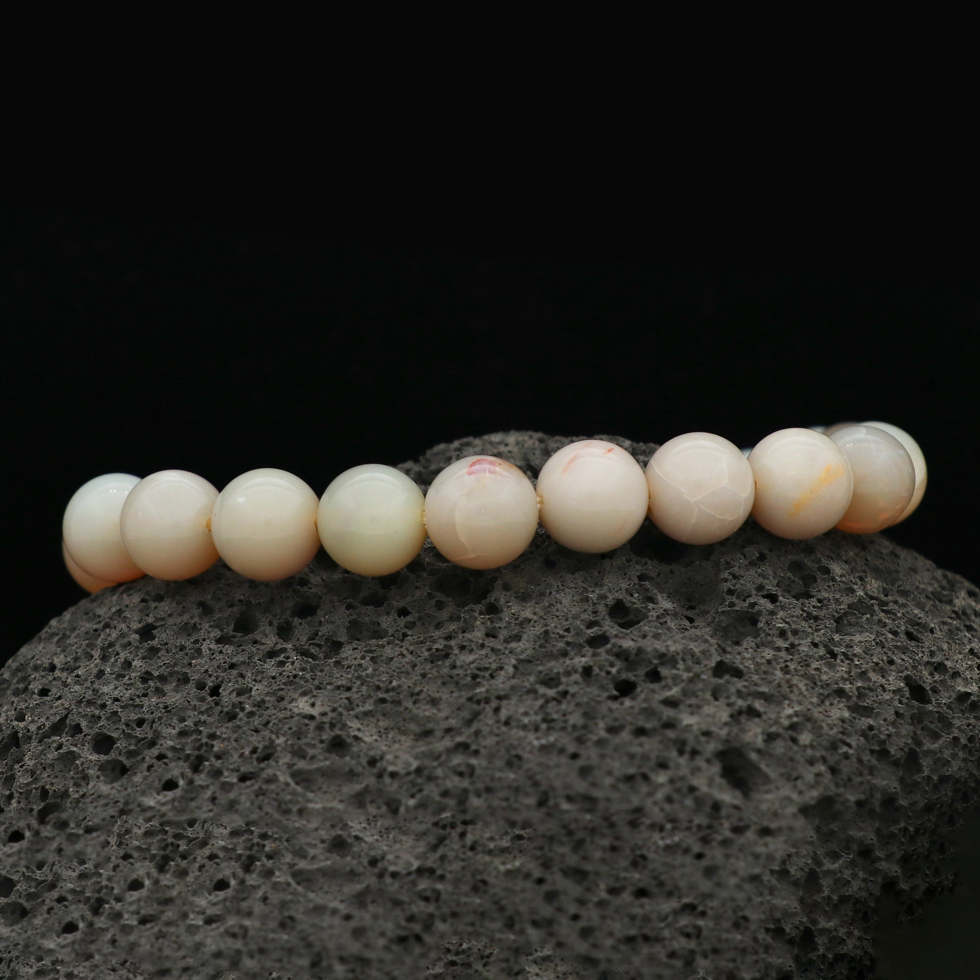 Australian Opal Bracelet 9.7–9.9mm Round 107 Ct Natural Handmade Jewelry