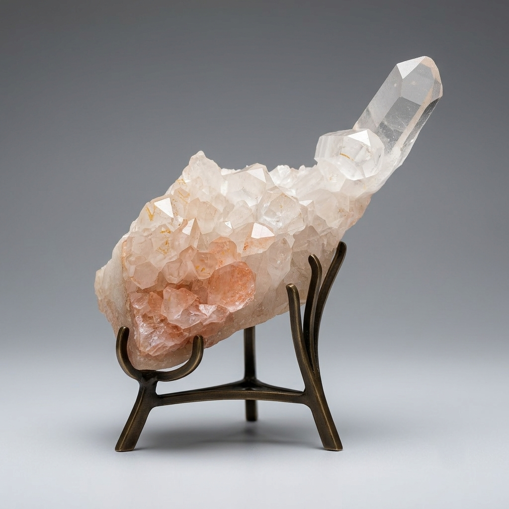 Himalayan Pink Quartz Cluster 510g Natural Raw Crystal for Meditation and Display