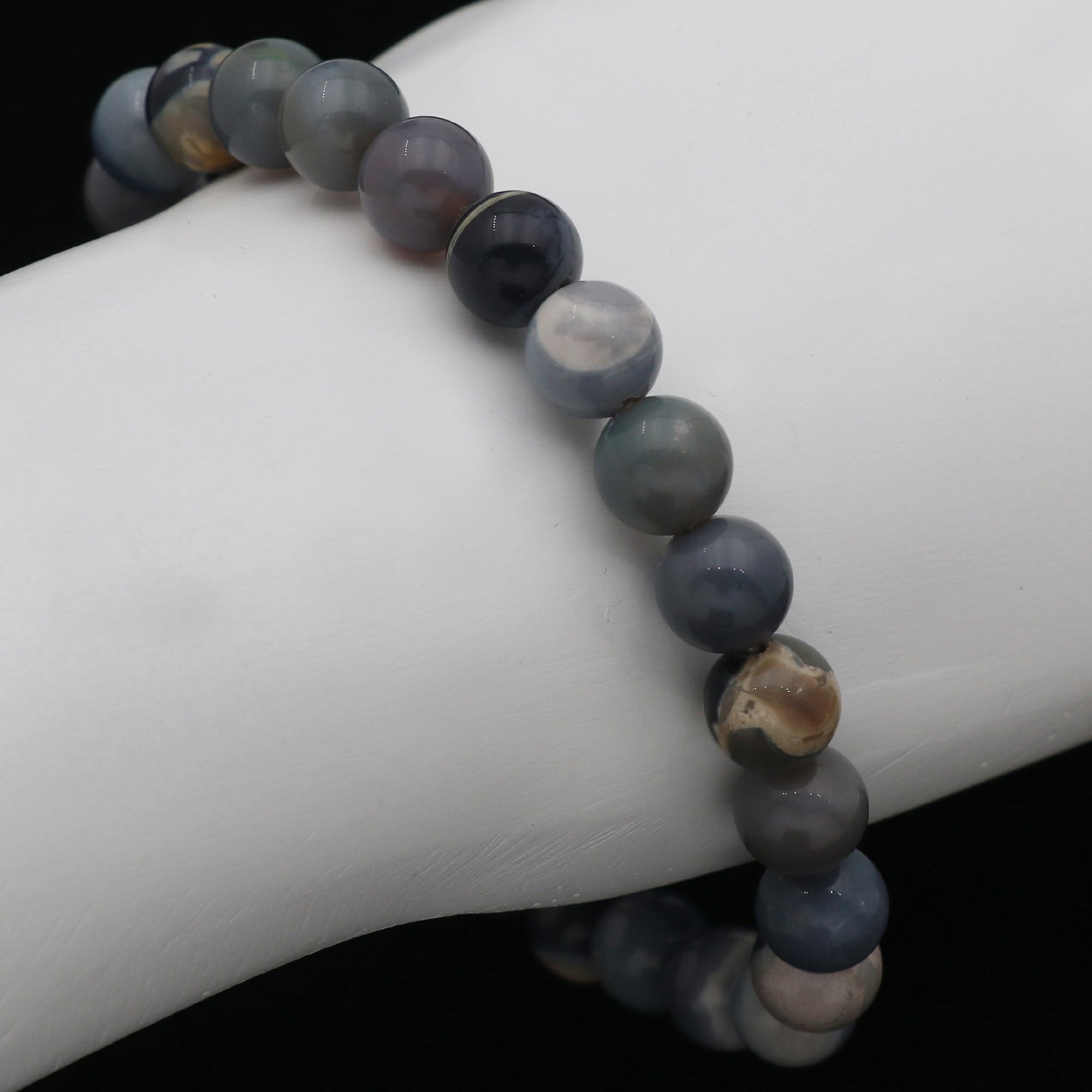 Australian Opal Round Bead Bracelet 8mm Natural Gemstone 71 Ct Handmade Jewelry