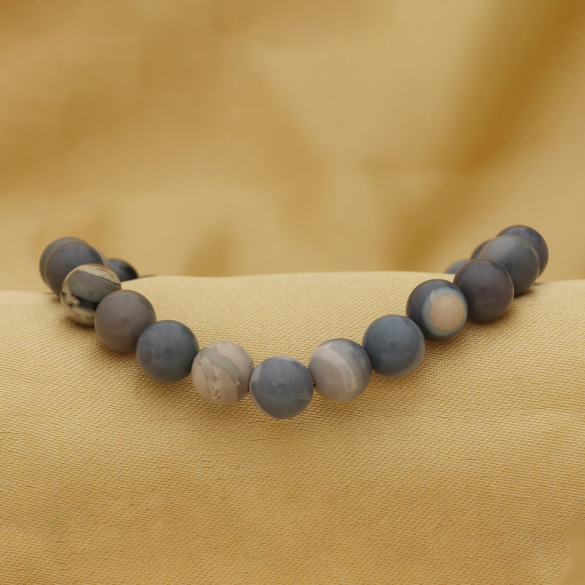 Australian Opal Round Bead Bracelet 8mm Natural Gemstone 71 Ct Handmade Jewelry
