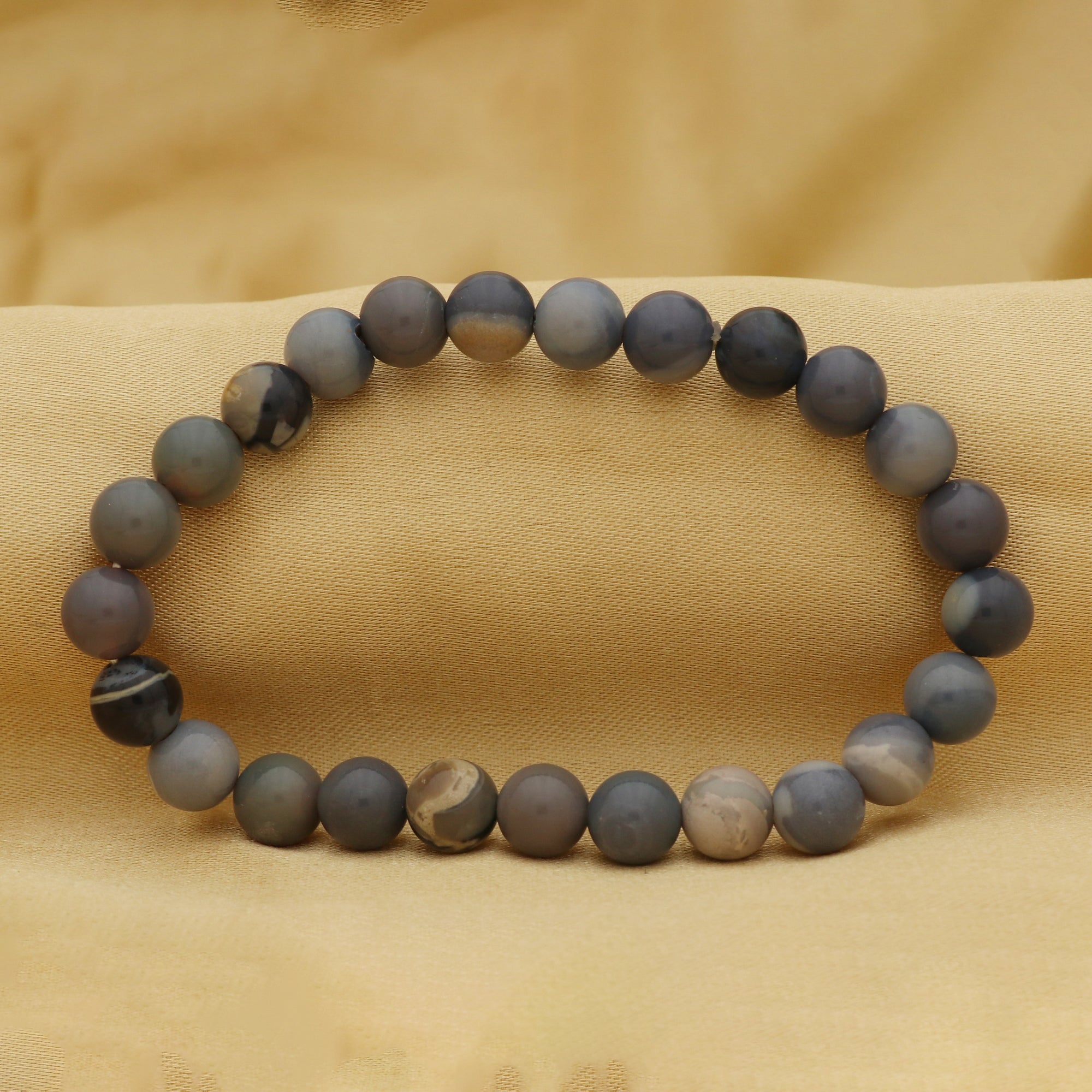 Australian Opal Round Bead Bracelet 8mm Natural Gemstone 71 Ct Handmade Jewelry