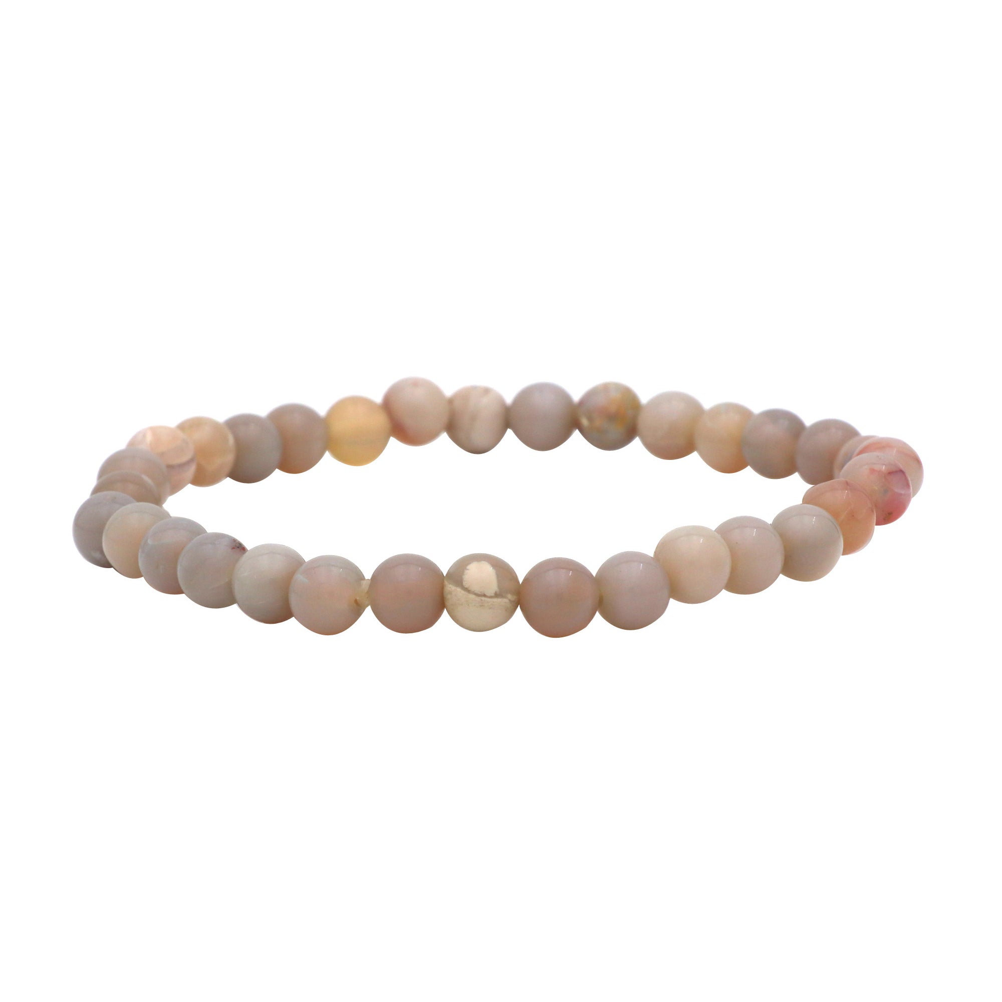 Dainty Australian Opal Bracelet Polished Round Beads October Jewelry 39 Ct