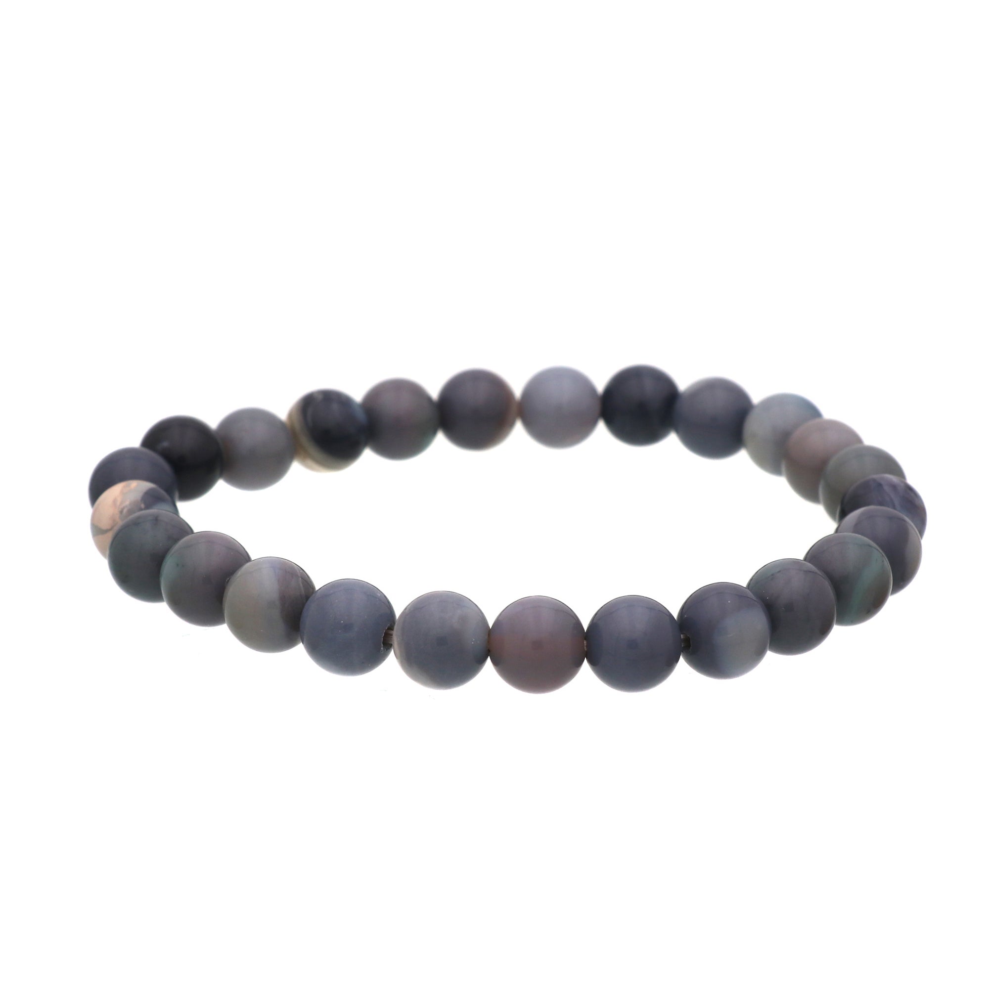 Australian Opal Bracelet Natural Round Beads 71 Ct Handmade Gemstone Jewelry