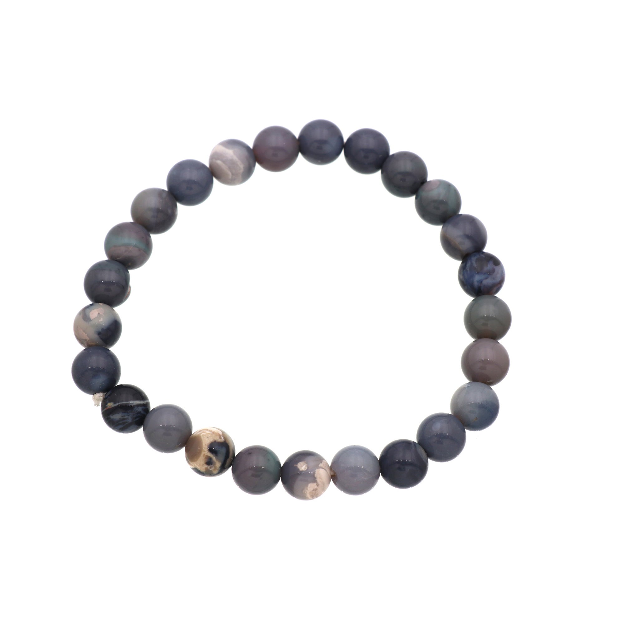 Australian Opal Bracelet Natural Round Beads 71 Ct Handmade Gemstone Jewelry