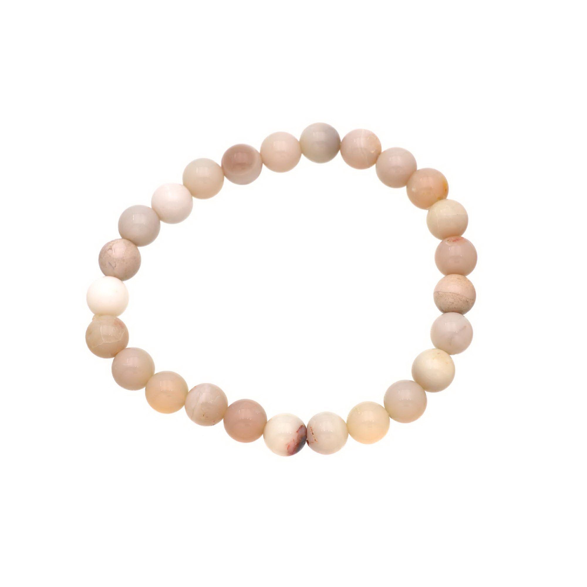 Australian Opal Beaded Bracelet 8mm Natural Round Stones 70 Ct Handmade Jewelry