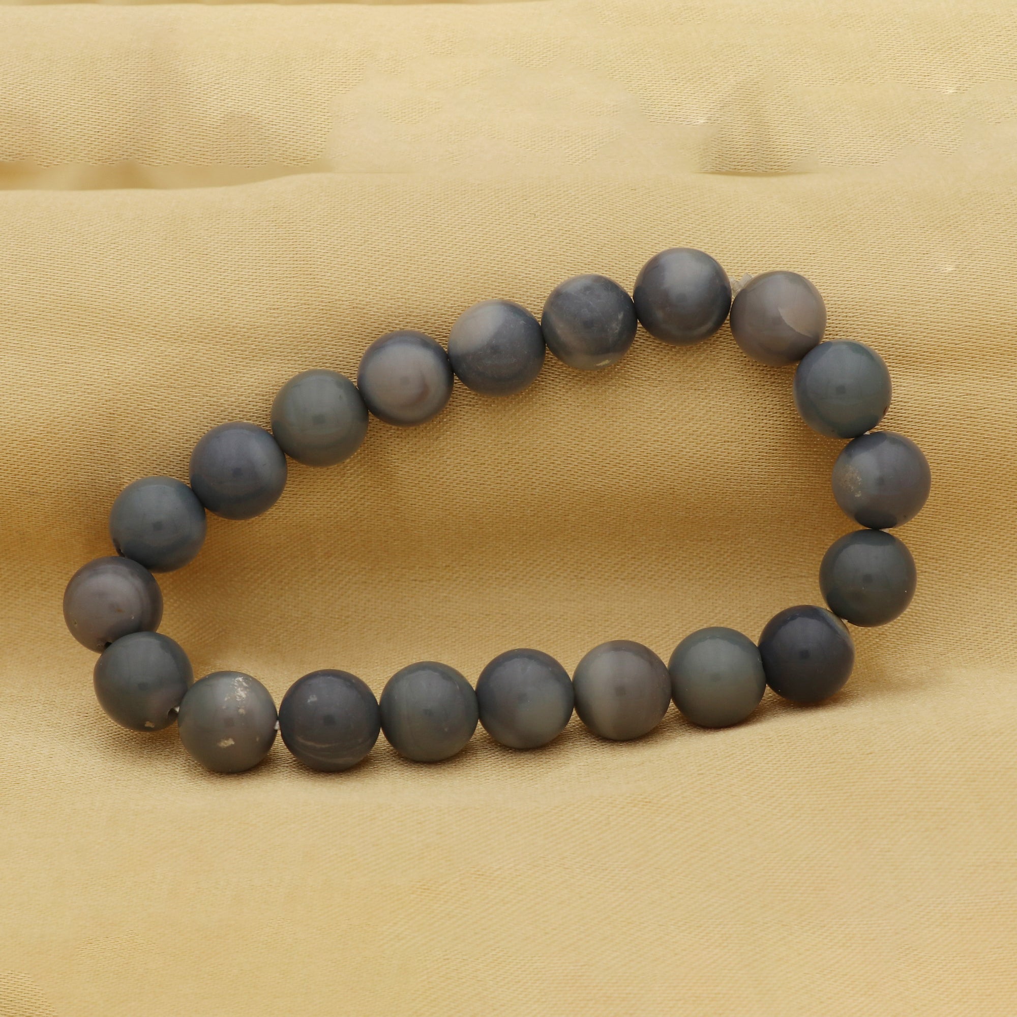 Australian Opal Bead Bracelet 9.5–9.8mm Round Natural Handmade 102 Ct