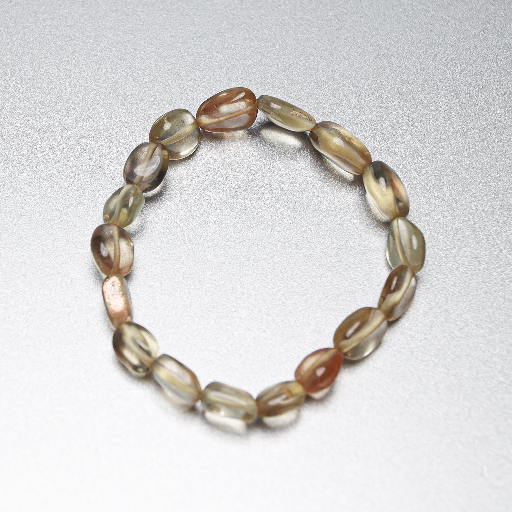 Natural Oregon Sunstone Bracelet Oval Nugget Plain Gemstone Beads Handmade 69 Ct