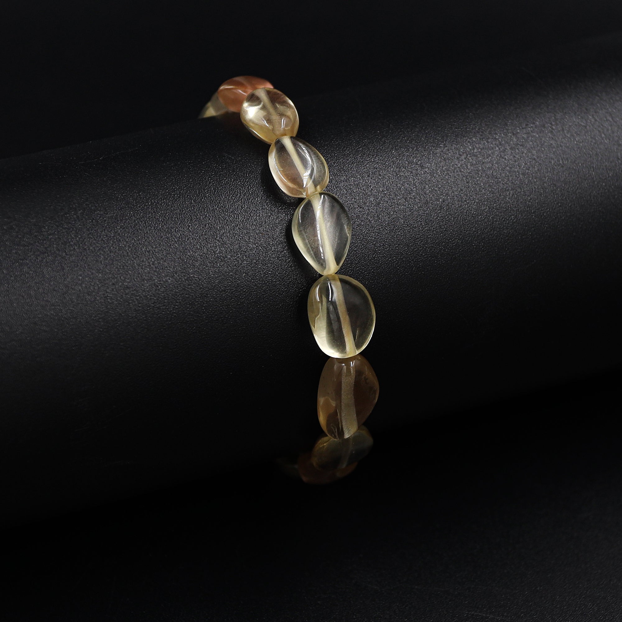 Natural Oregon Sunstone Bracelet Oval Nugget Plain Gemstone Beads Handmade 69 Ct