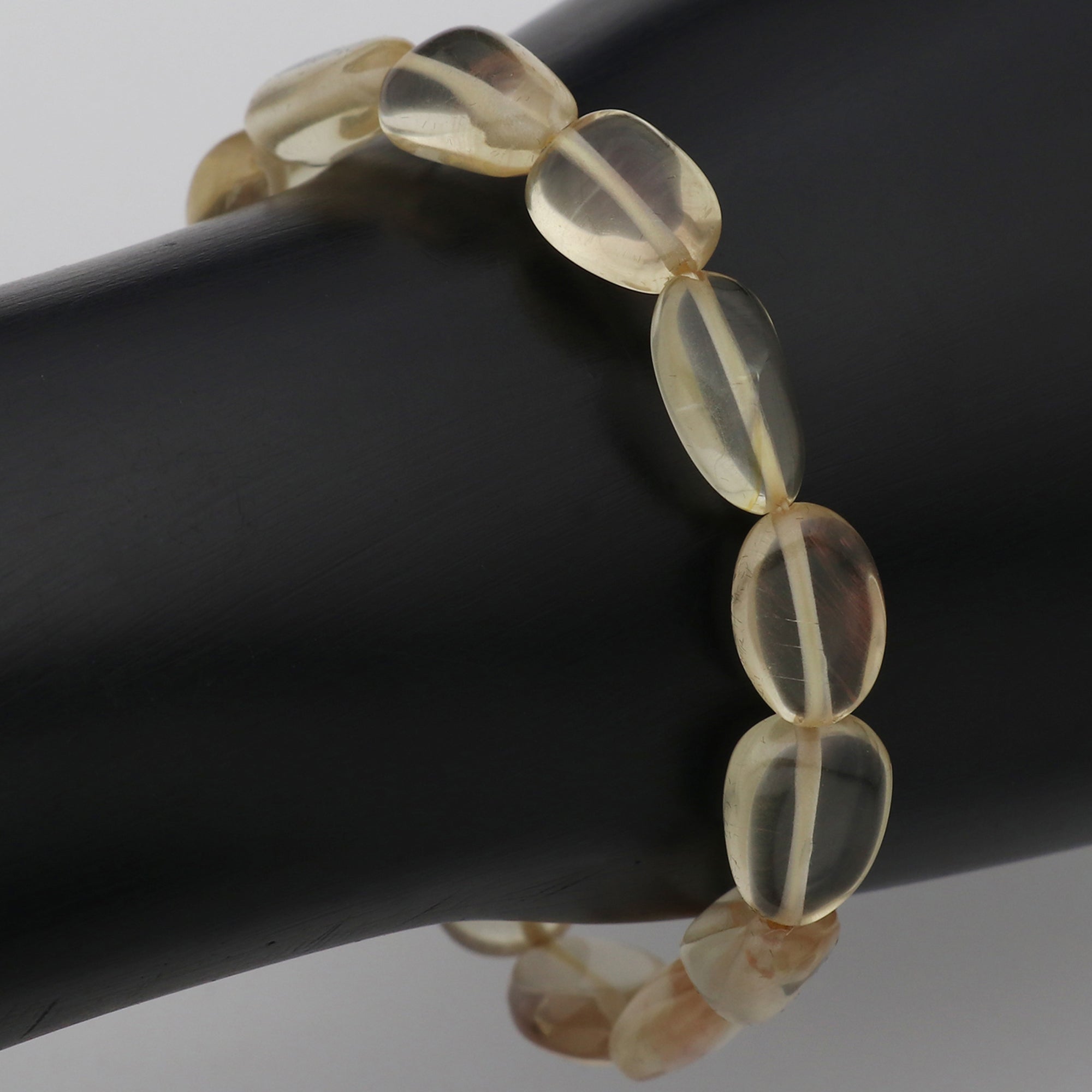 Natural Oregon Sunstone Bracelet Oval Nugget Plain Gemstone Beads Handmade 82 Ct