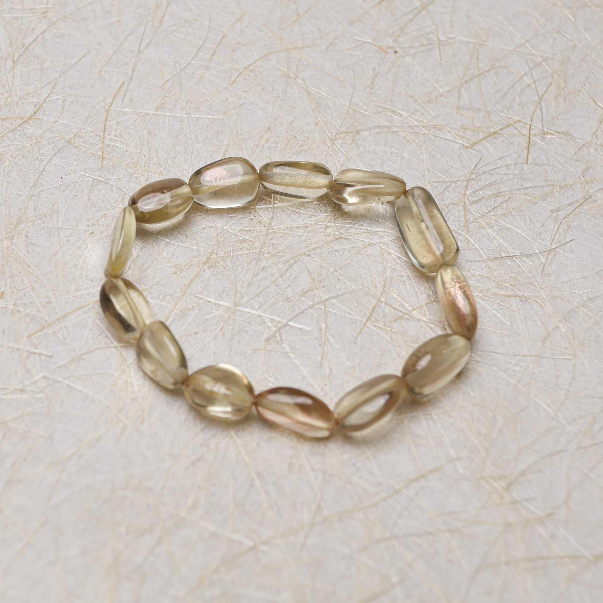 Natural Oregon Sunstone Bracelet Oval Nugget Plain Gemstone Beads Handmade 82 Ct
