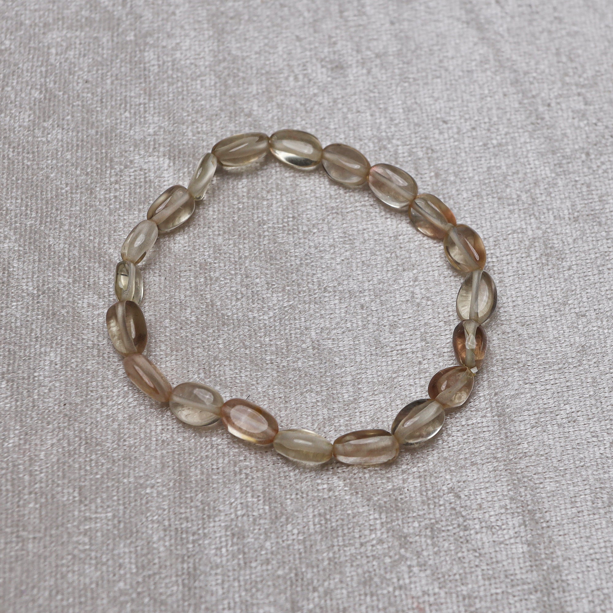 Natural Oregon Sunstone Bracelet Oval Nugget Plain Gemstone Beads Handmade 59 Ct