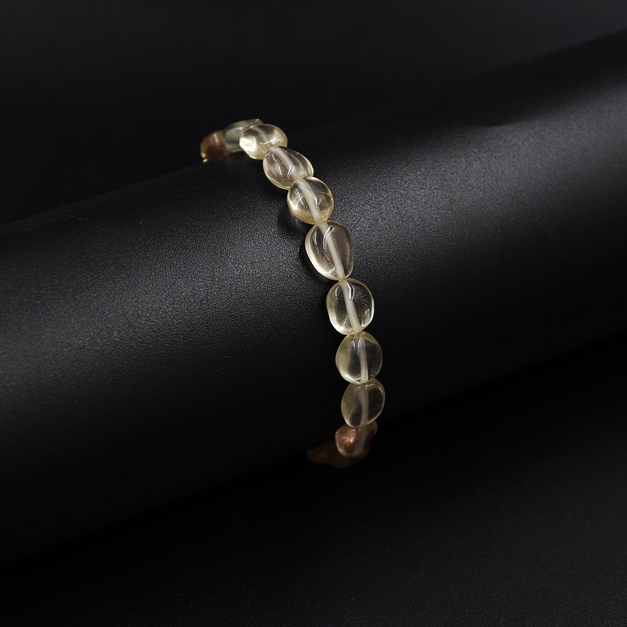 Natural Oregon Sunstone Bracelet Oval Nugget Plain Gemstone Beads Handmade 59 Ct