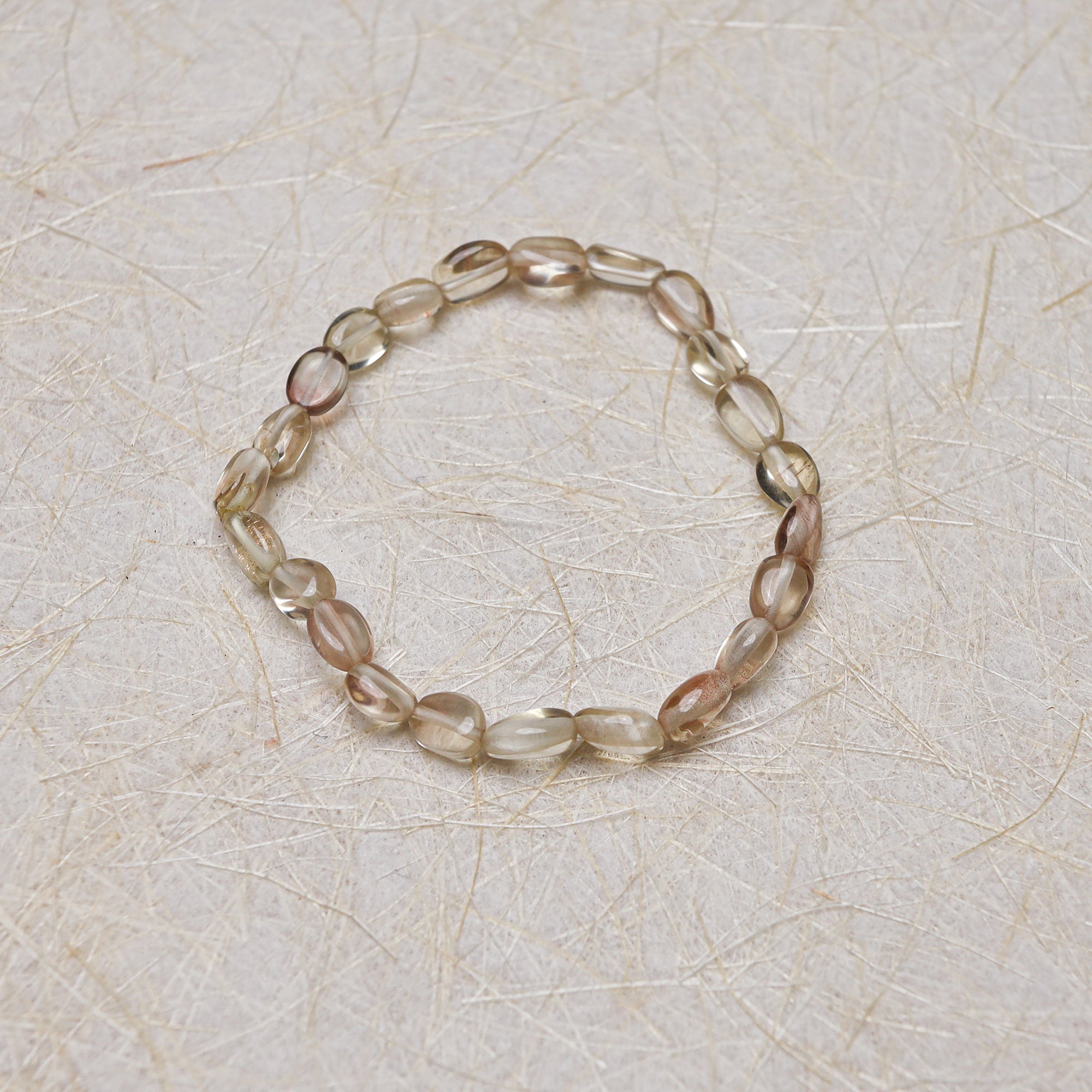 Natural Oregon Sunstone Bracelet Oval Nugget Plain Gemstone Beads Handmade 36 Ct