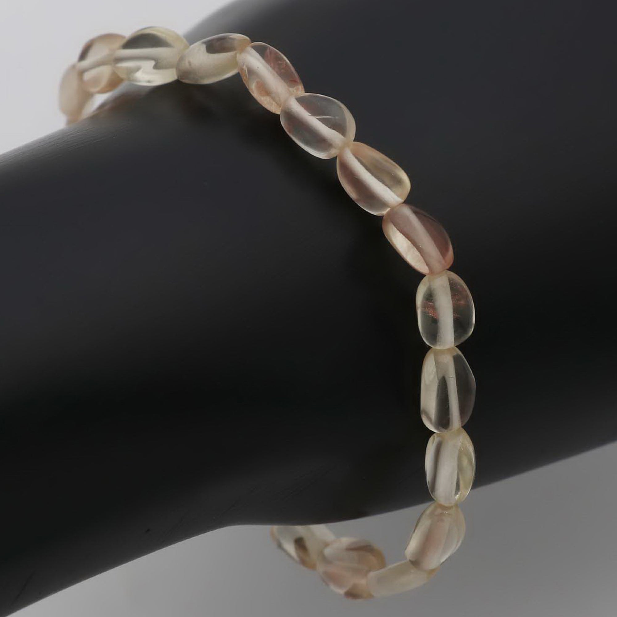 Natural Oregon Sunstone Bracelet Oval Nugget Plain Gemstone Beads Handmade 36 Ct