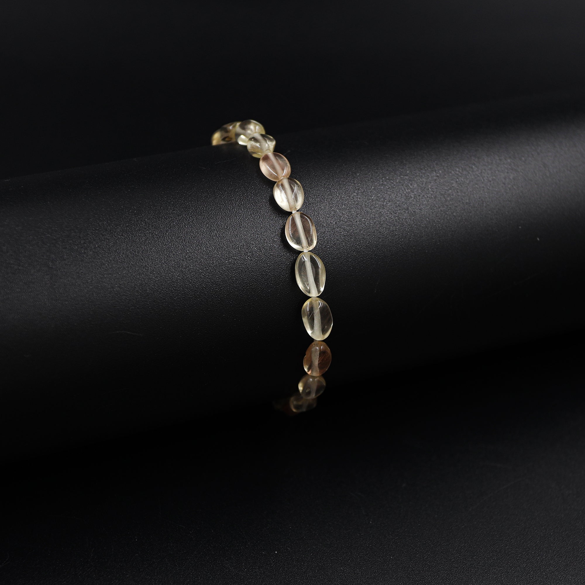 Natural Oregon Sunstone Bracelet Oval Nugget Plain Gemstone Beads Handmade 36 Ct