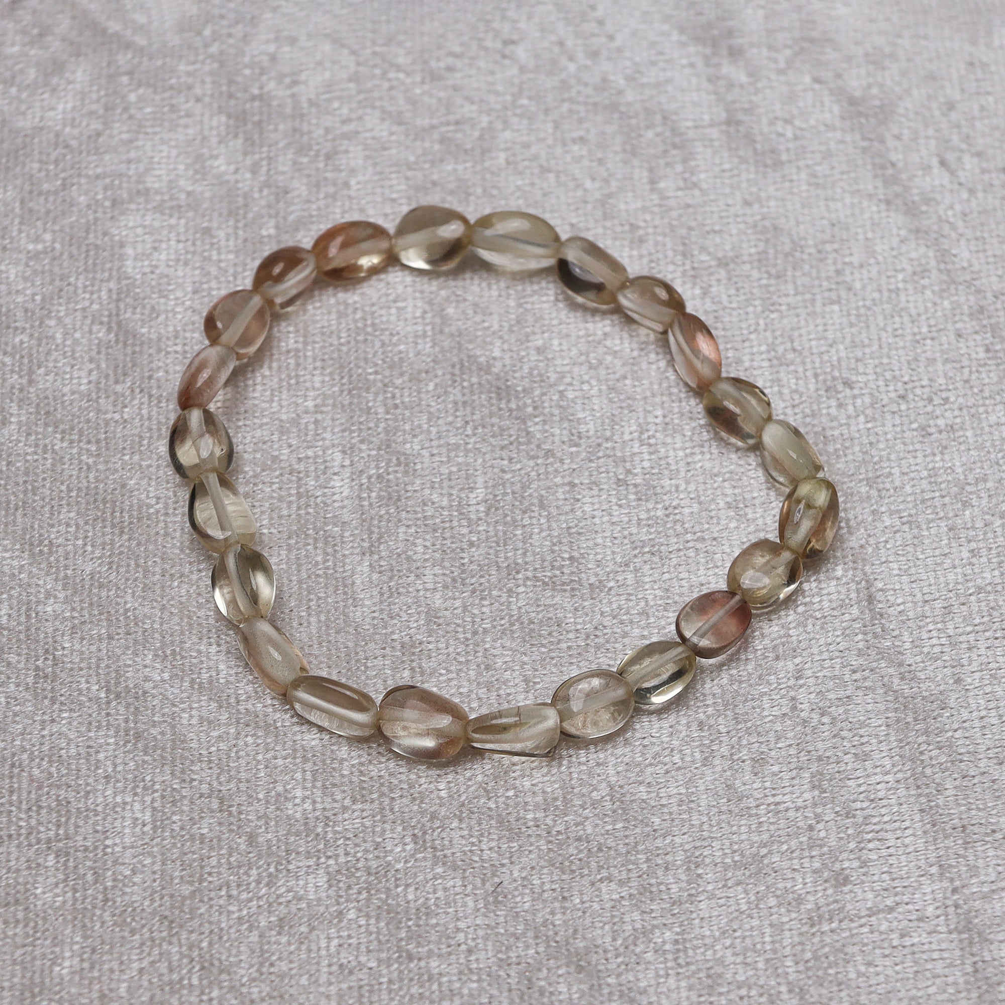 Natural Oregon Sunstone Bracelet Oval Nugget Plain Gemstone Beads Handmade 36 Ct