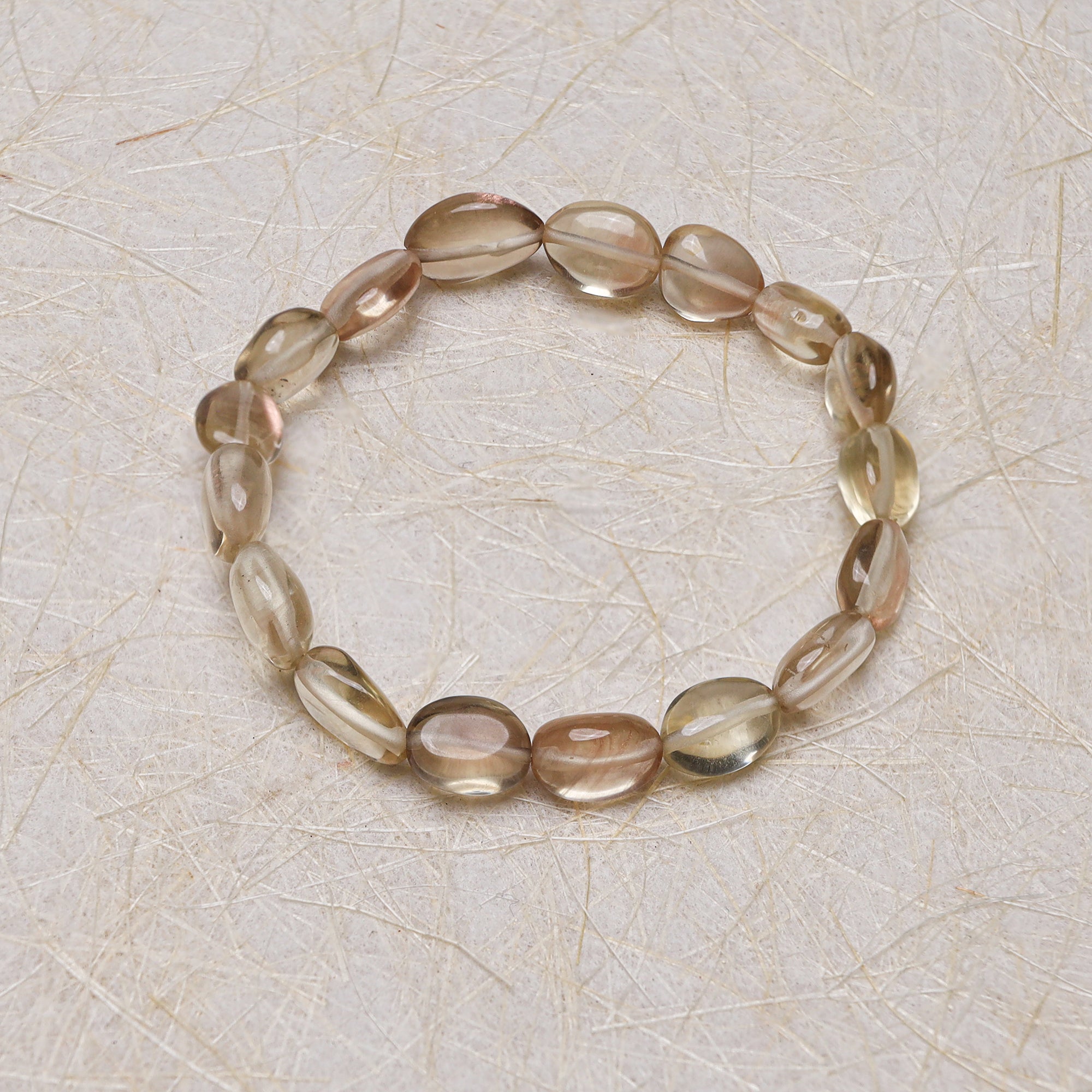 Natural Oregon Sunstone Bracelet Oval Nugget Plain Gemstone Beads Handmade 72 Ct