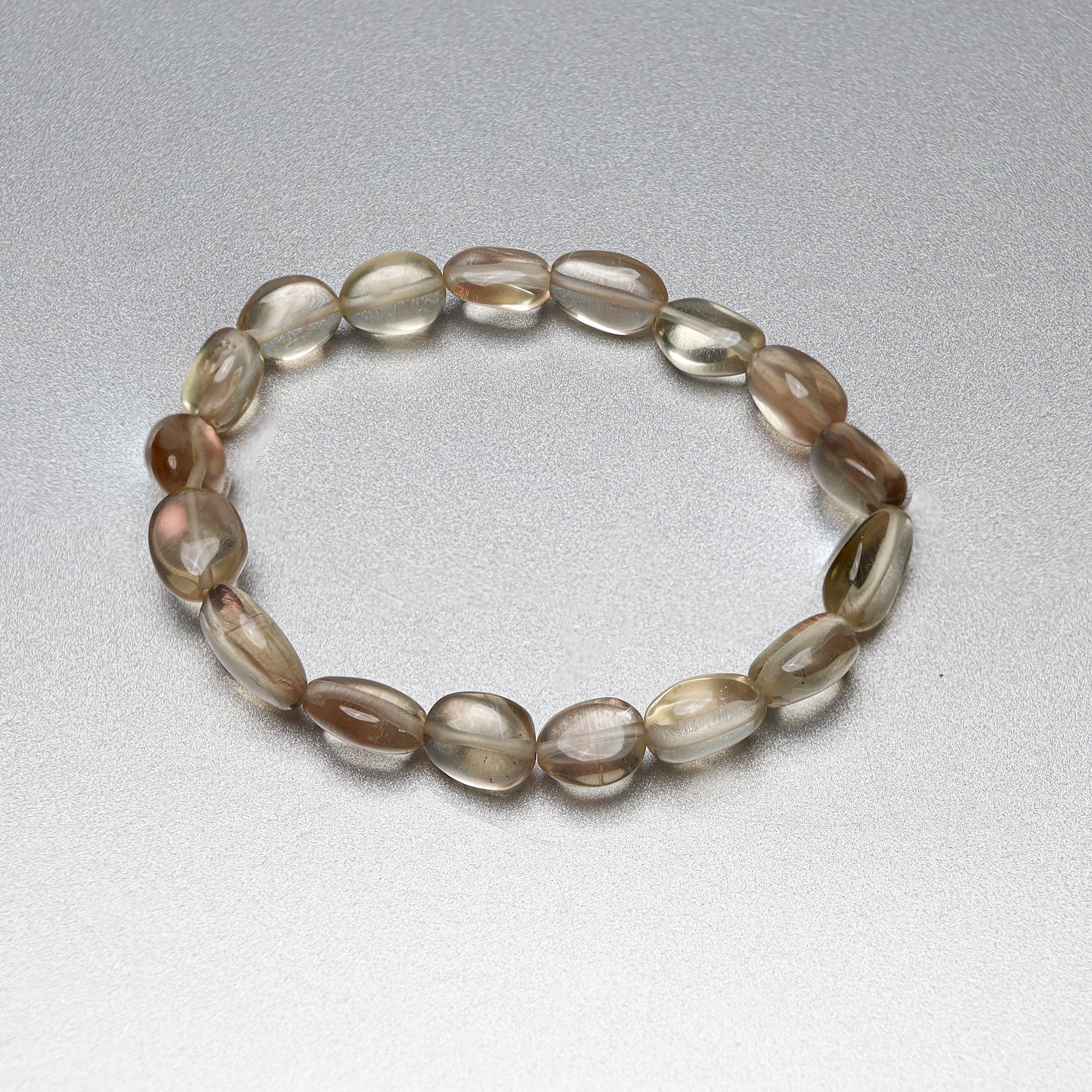 Natural Oregon Sunstone Bracelet Oval Nugget Plain Gemstone Beads Handmade 72 Ct