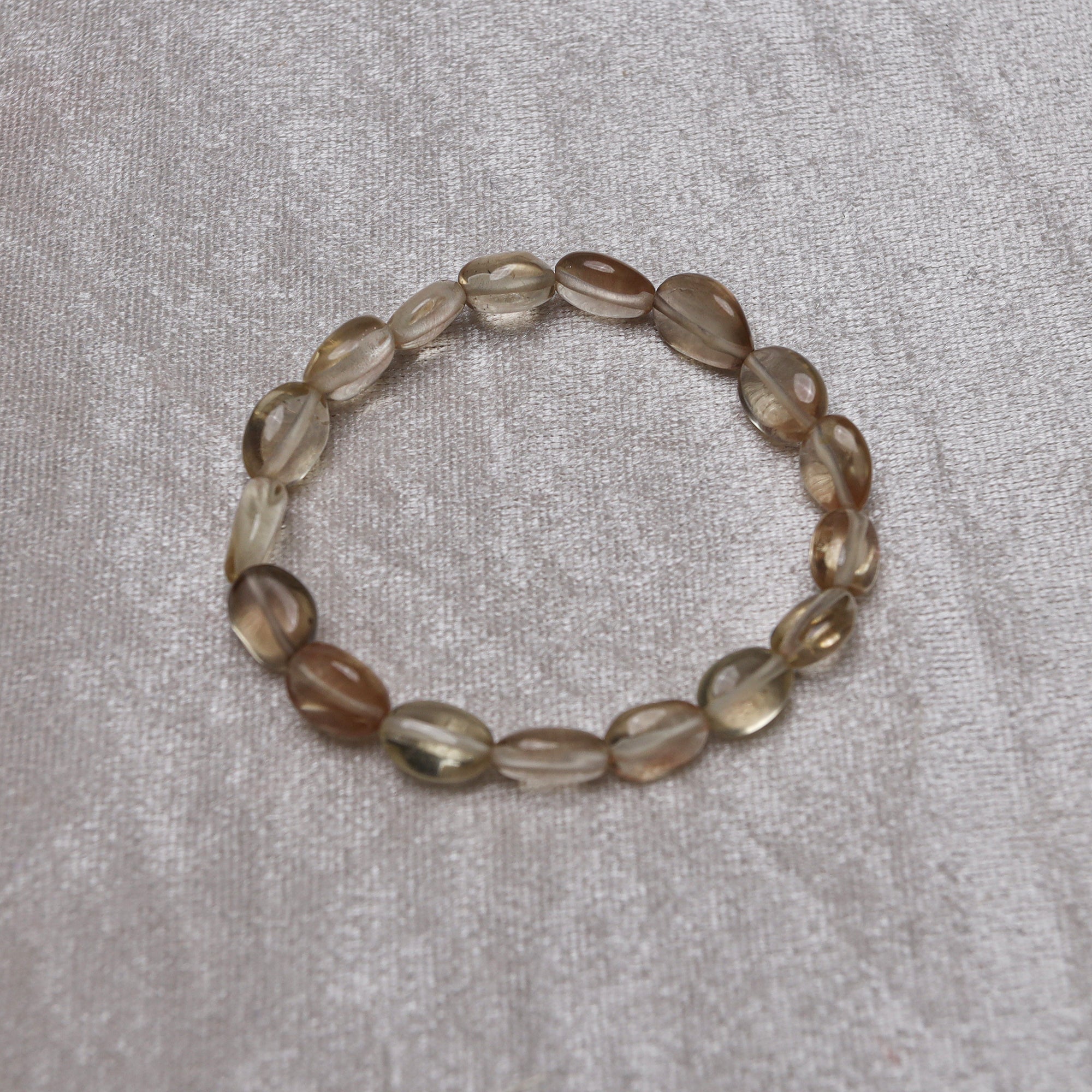 Natural Oregon Sunstone Bracelet Oval Nugget Plain Gemstone Beads Handmade 72 Ct