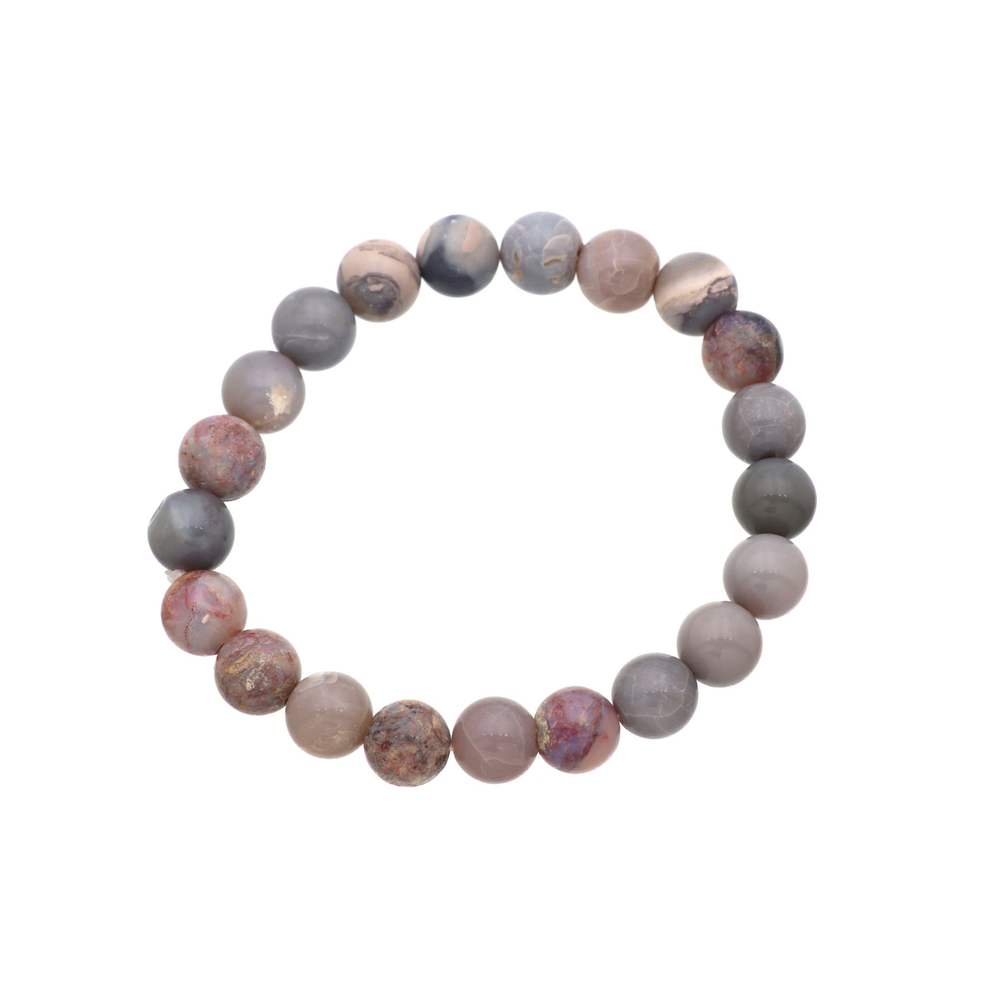 Australian Opal 10mm Beaded Bracelet 102 Ct Natural Round Stone Handmade Jewelry
