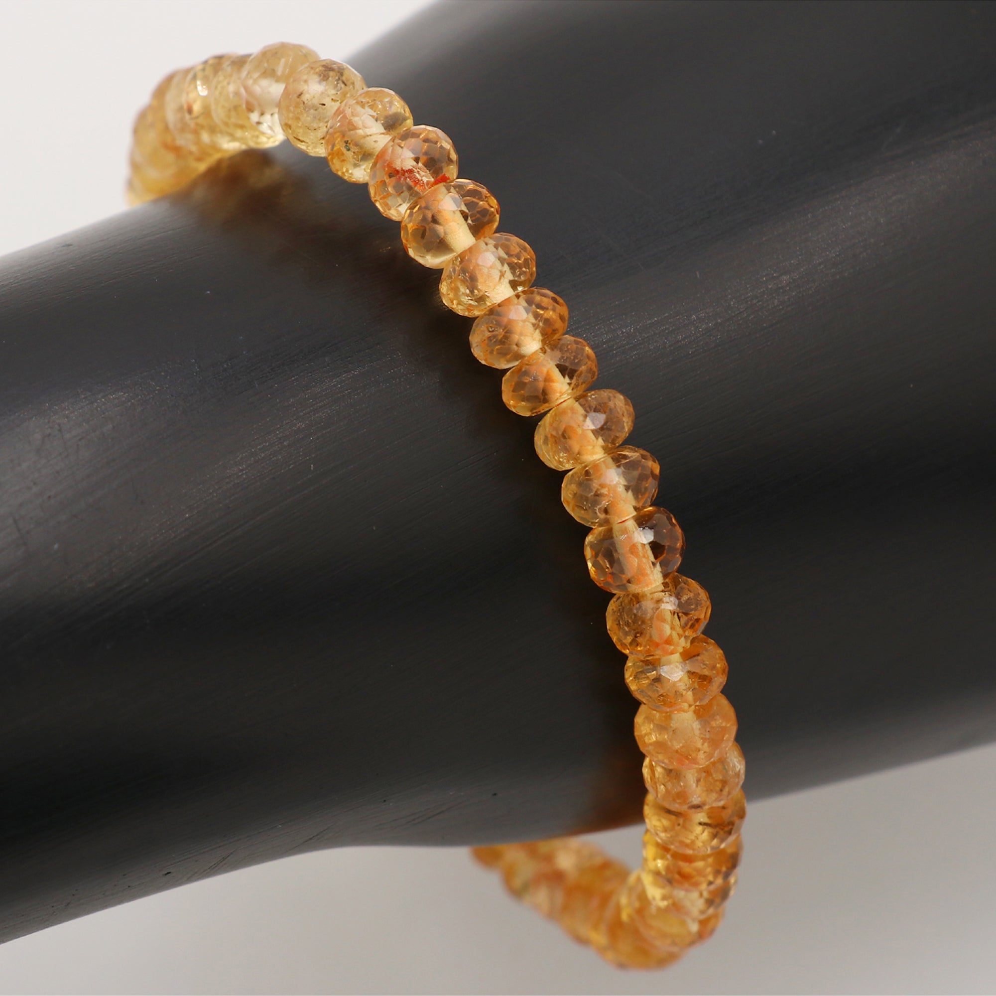 Natural Mexican Opal Bracelet Rondelle Faceted Gemstone Beads Handmade 79 Ct