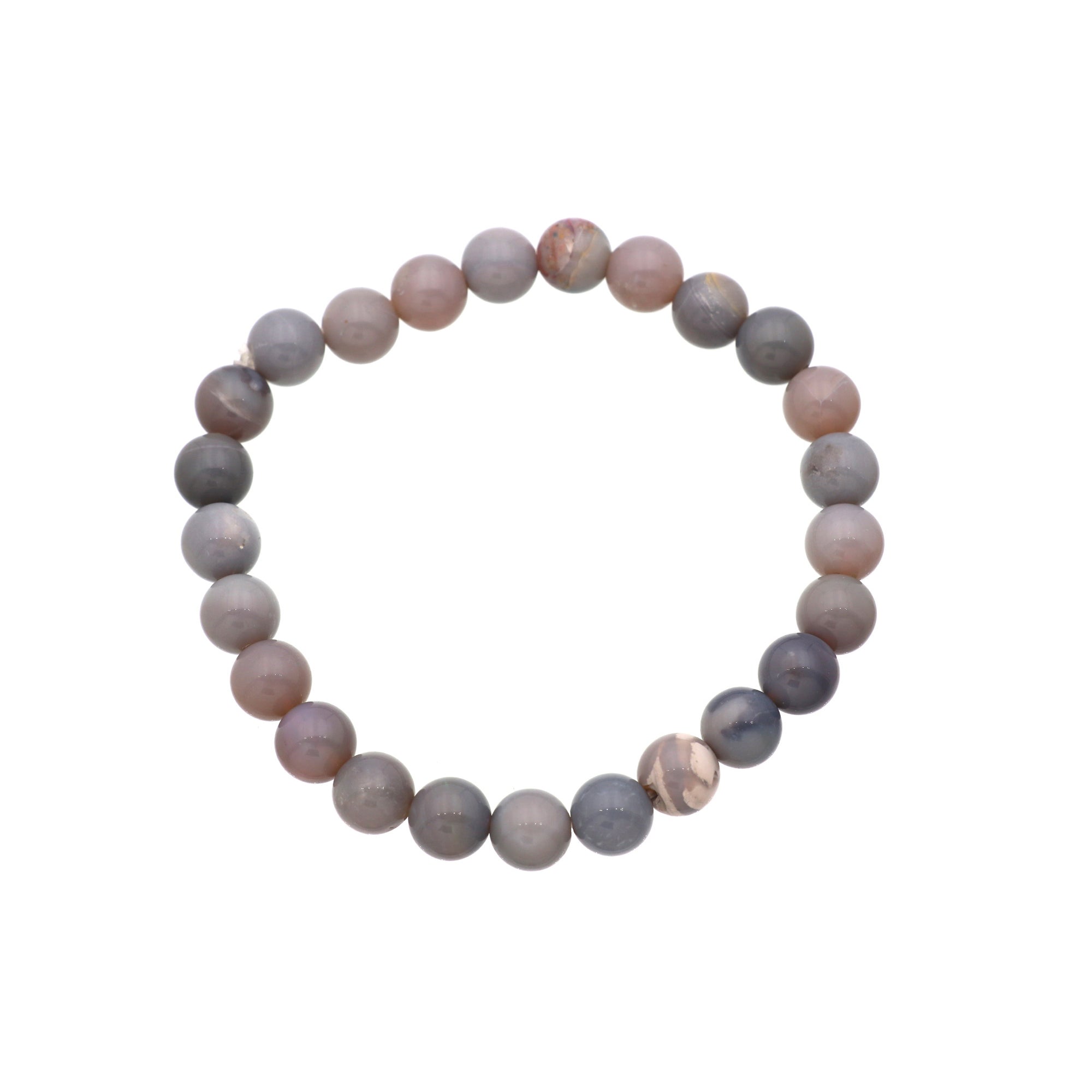 Handcrafted 8mm Australian Opal Bracelet 71 Ct Natural Round Gemstone Beads