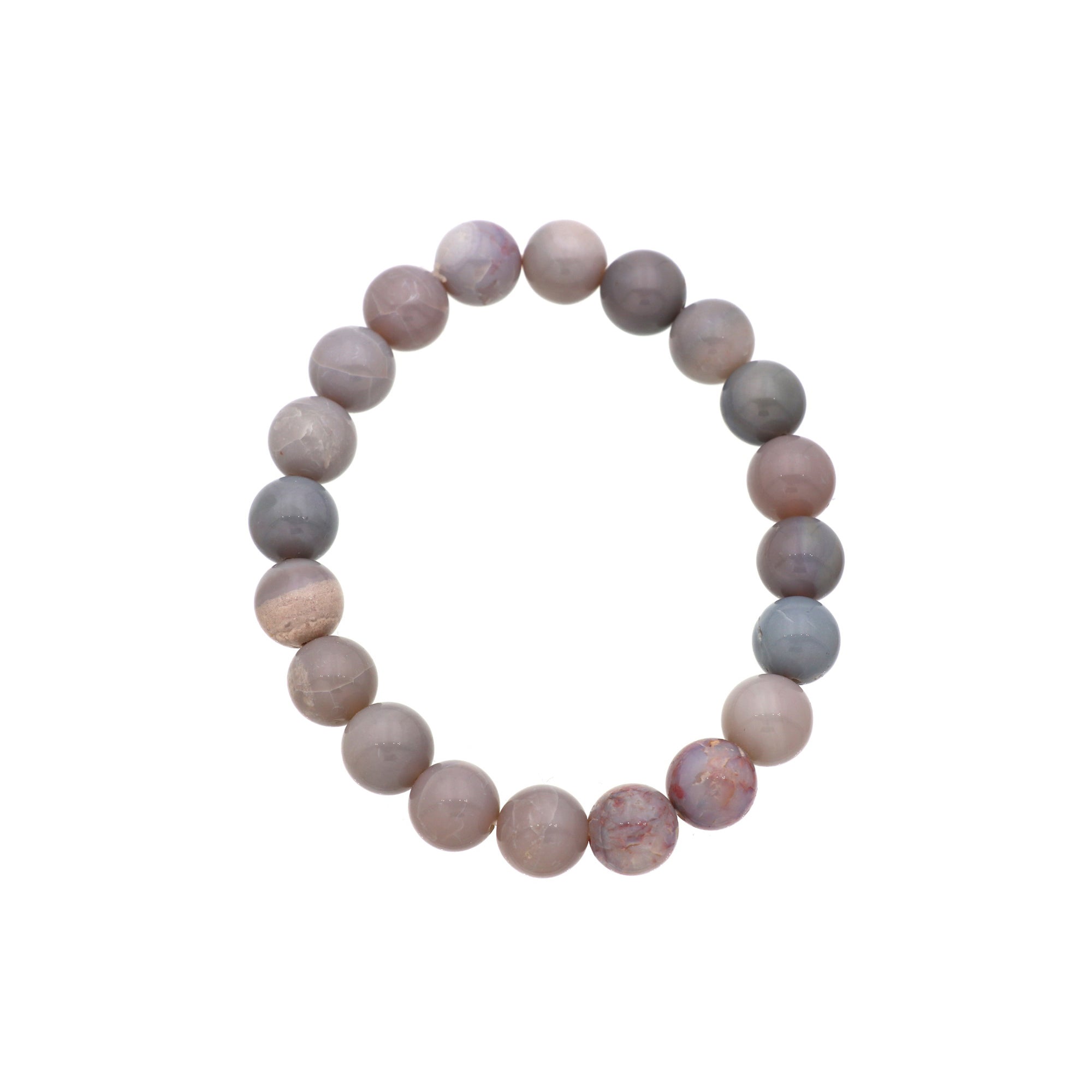 Natural Australian Opal Bracelet 9.8mm Round Beads Handmade Stone Jewelry