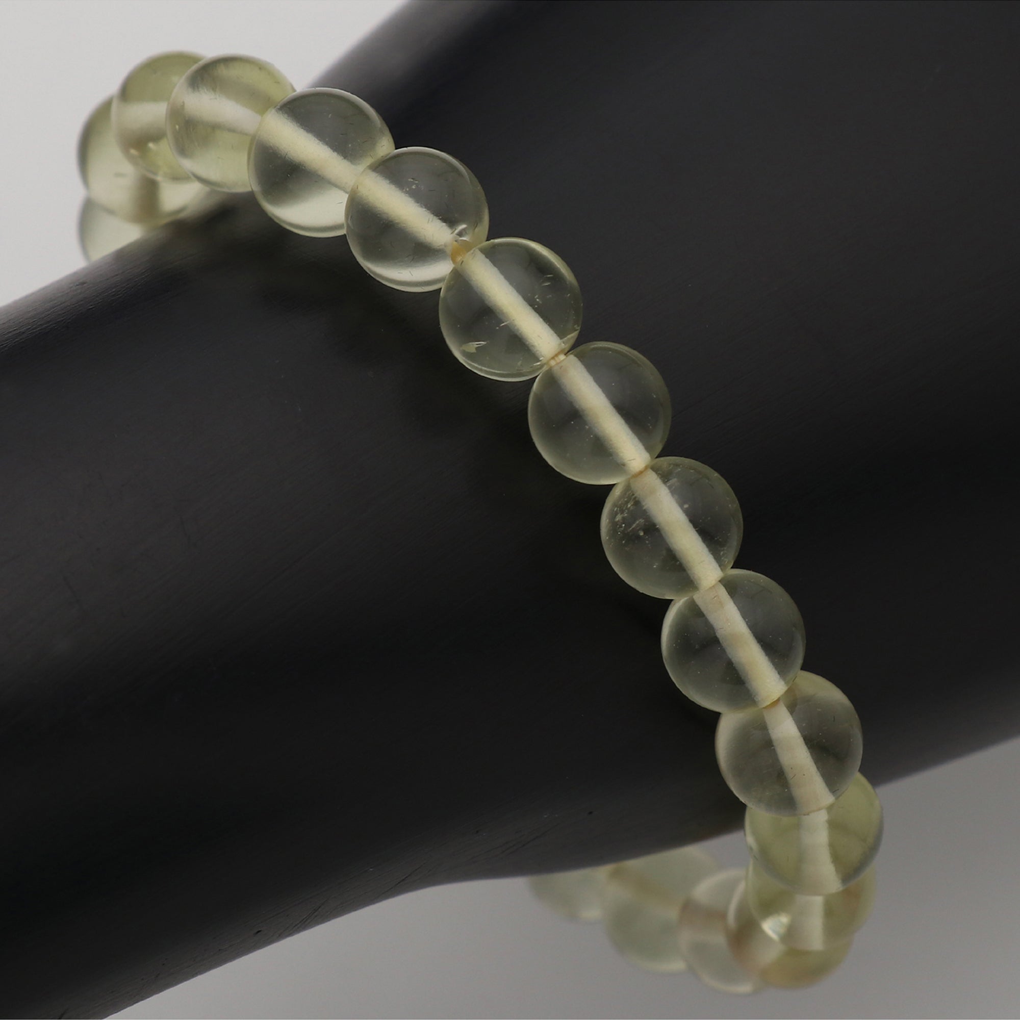 Natural Desert Libyan Glass Bracelet Round Plain Beads Handmade 86 Ct