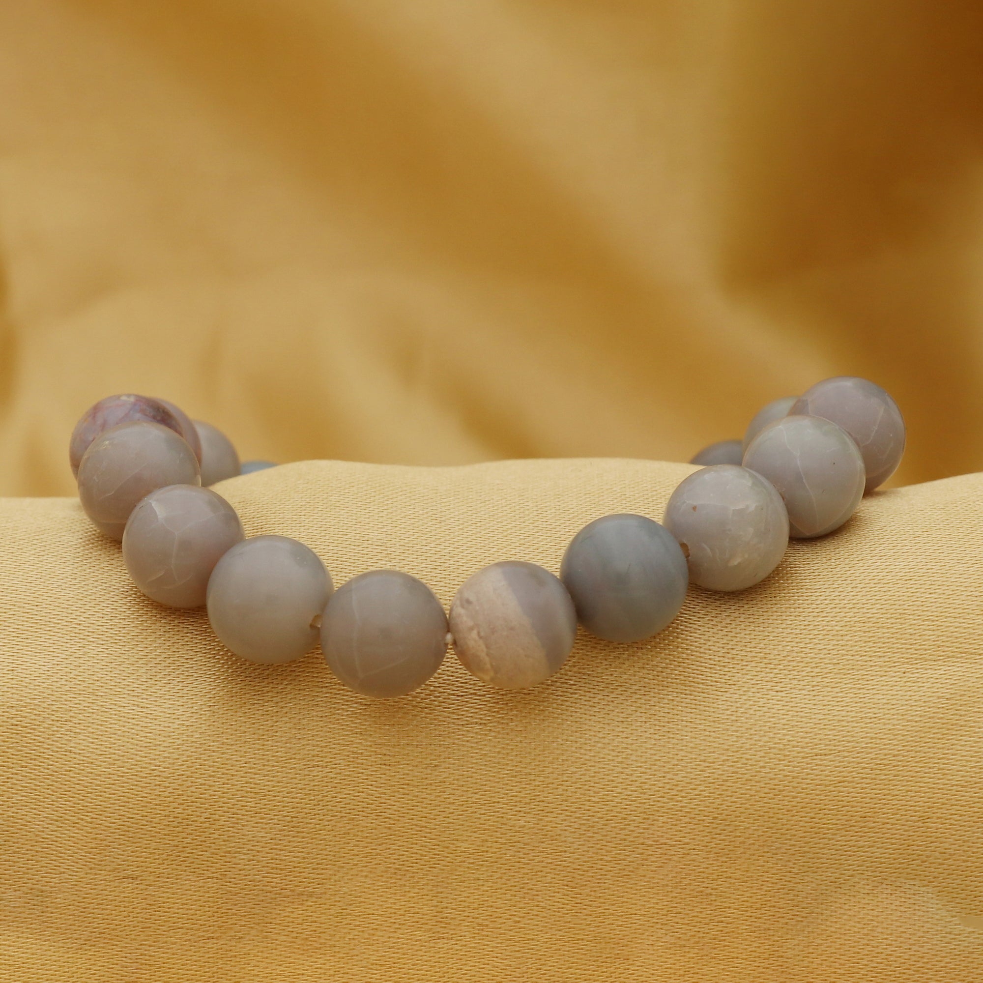 Natural Australian Opal Bracelet 9.8mm Round Beads Handmade Stone Jewelry