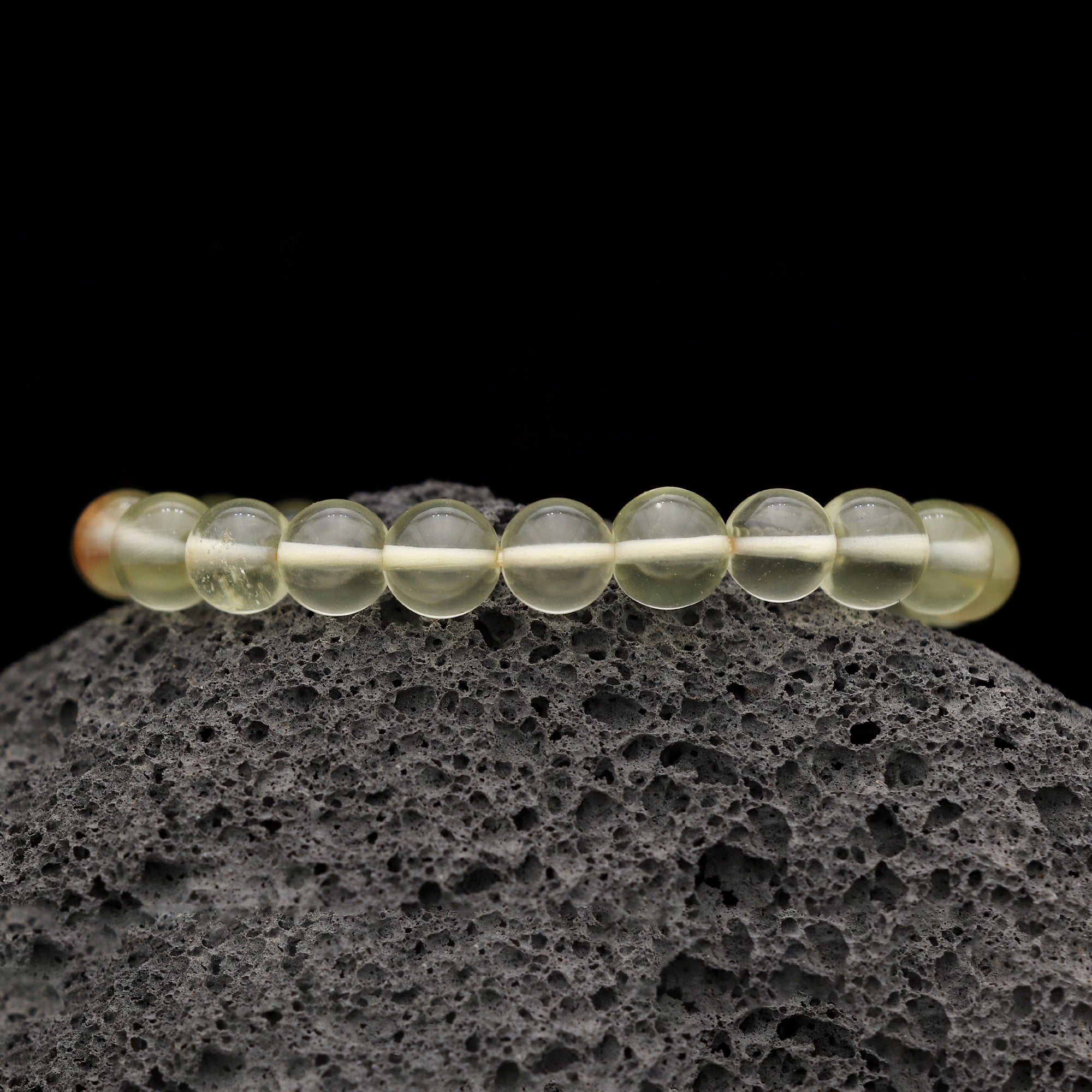 Natural Desert Libyan Glass Bracelet Round Plain Beads Handmade 86 Ct