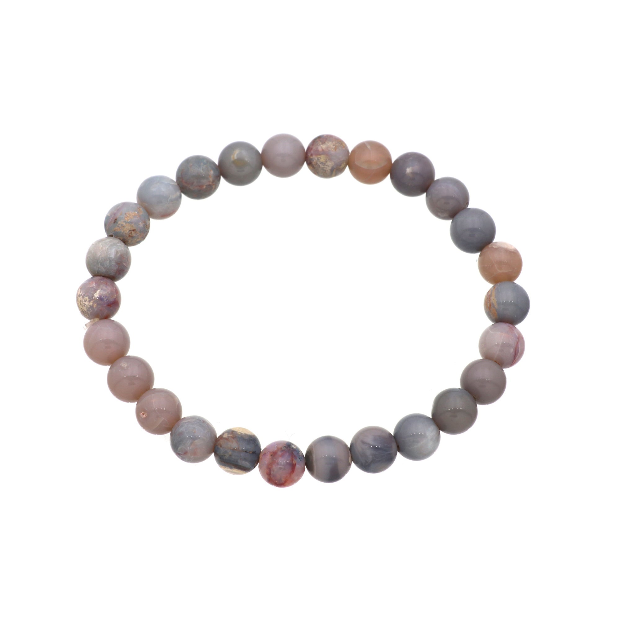 Handmade Australian Opal Bracelet 8mm Round Beads 70 Ct Natural Gemstone Jewelry