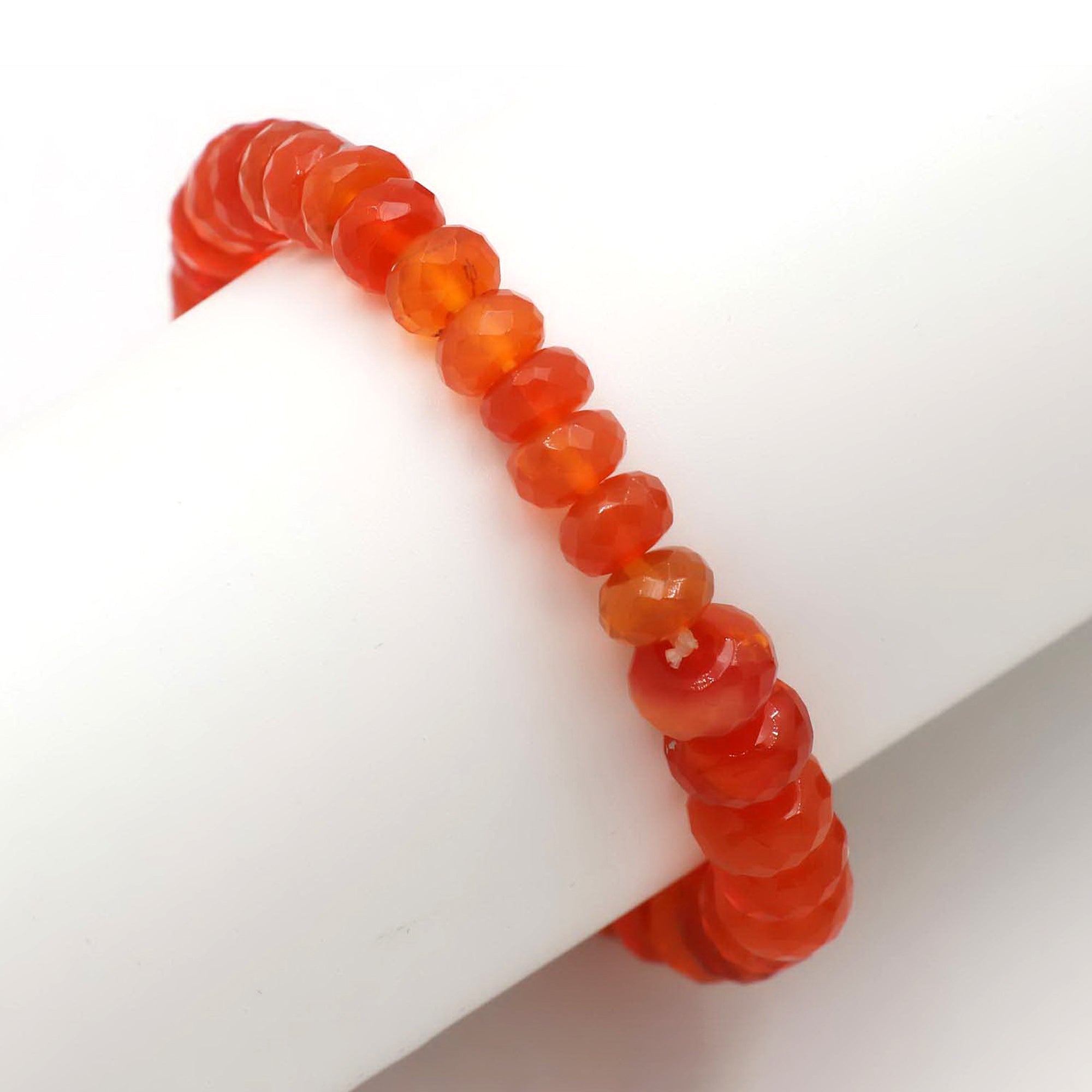 Natural Mexican Opal Bracelet Rondelle Faceted Gemstone Beads Handmade 79 Ct