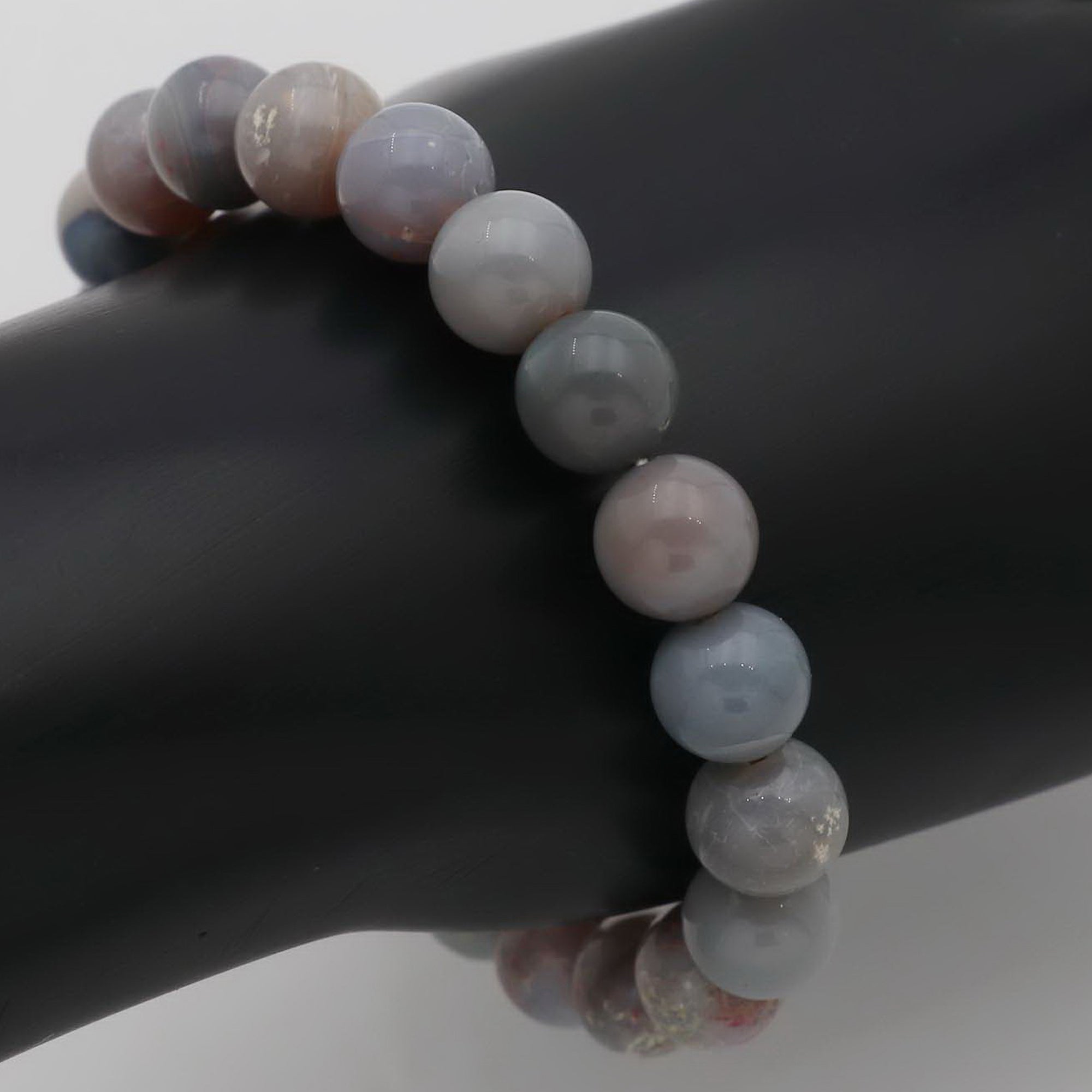 Natural Australian Opal Bracelet 102 Ct 8.9–9.8mm Round Beads Handmade Jewelry