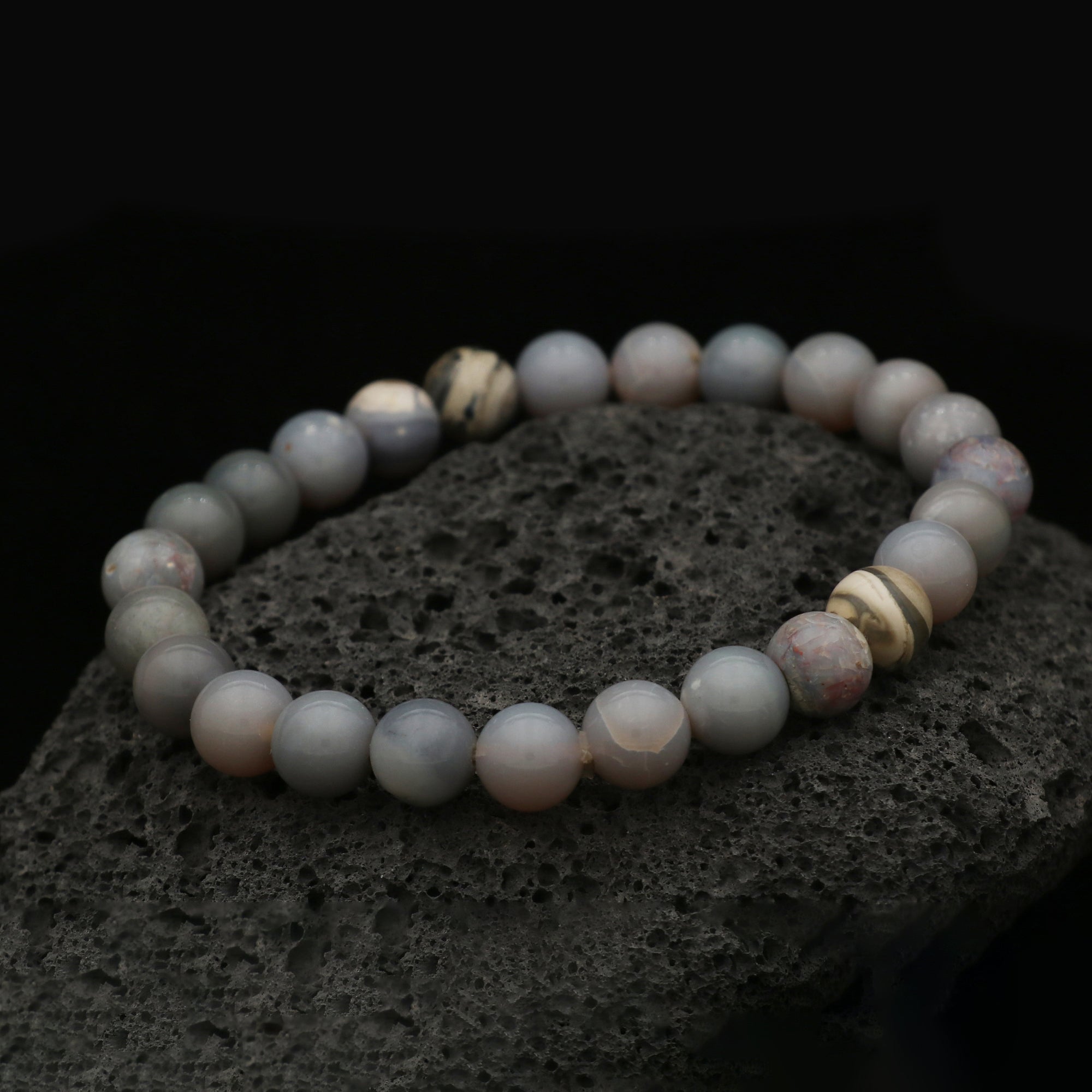 Handmade Australian Opal Bracelet Round Beaded October Birthstone Jewelry 70 Ct