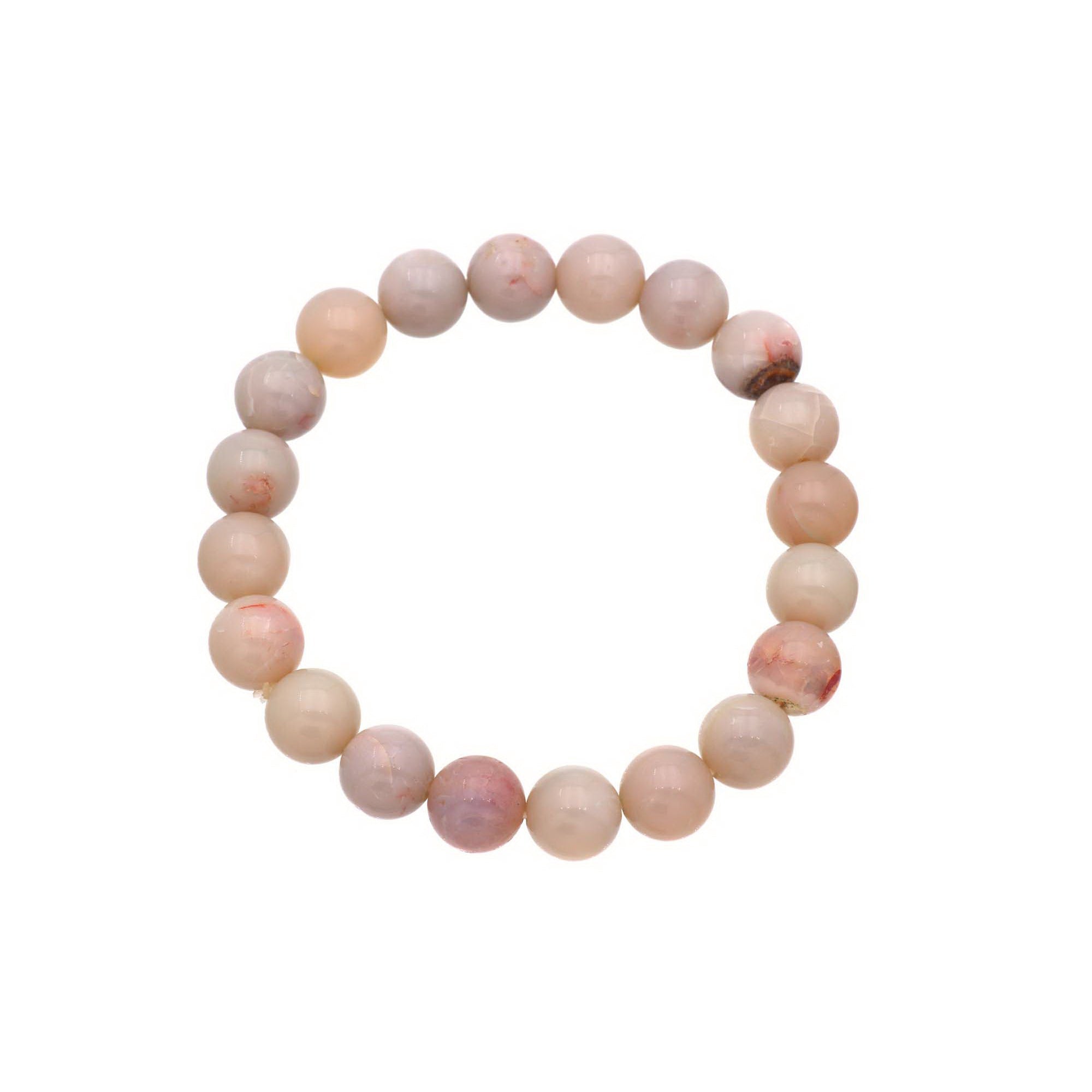 Australian Opal 10mm Round Bead Bracelet 102 Ct Natural Handcrafted Jewelry